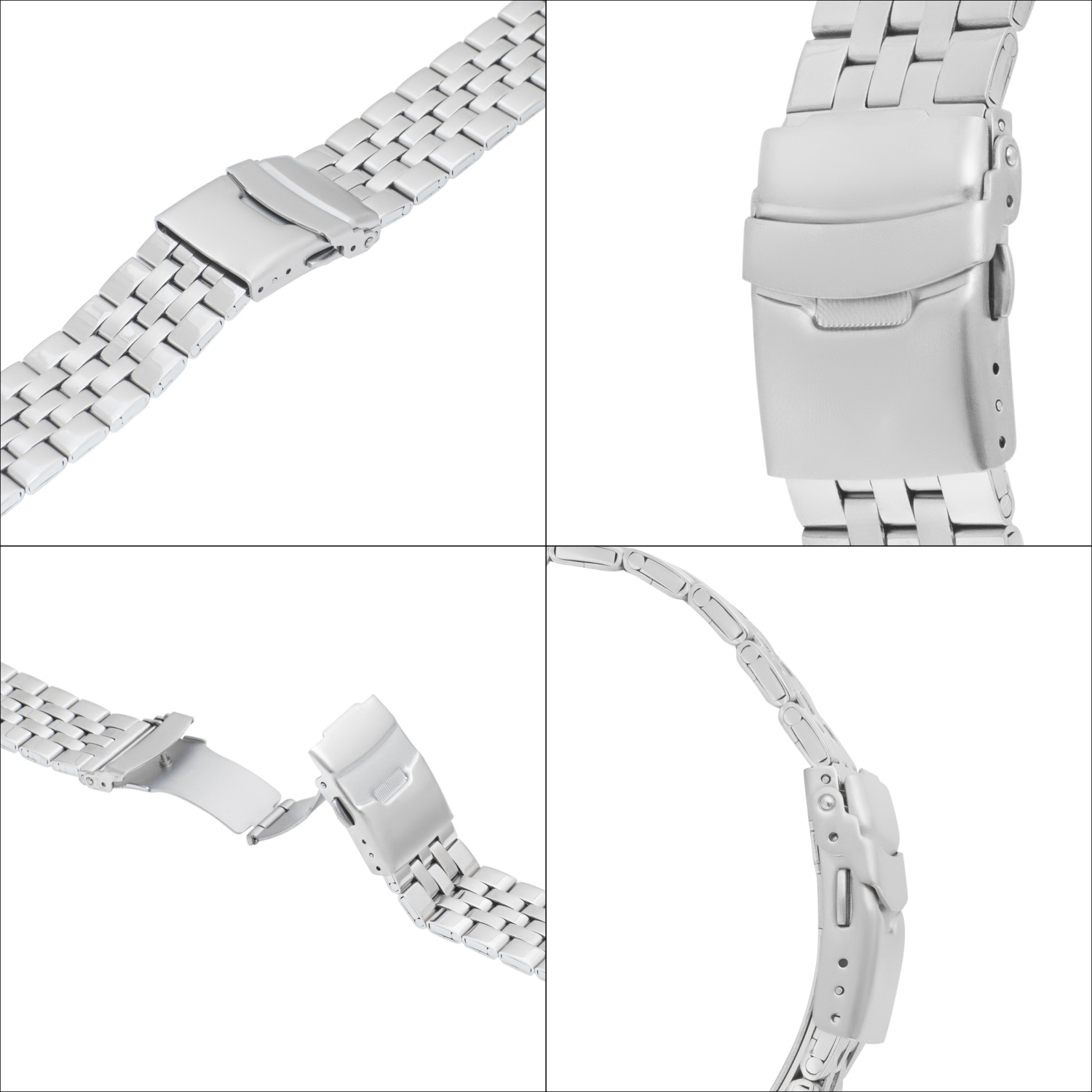 Bandini 22mm Metal Watch Band for Samsung Galaxy Watch3, Gear 2, S3, Also Fits Garmin Vivoactive 4, Venu 2, 3, Forerunner - Silver Tone