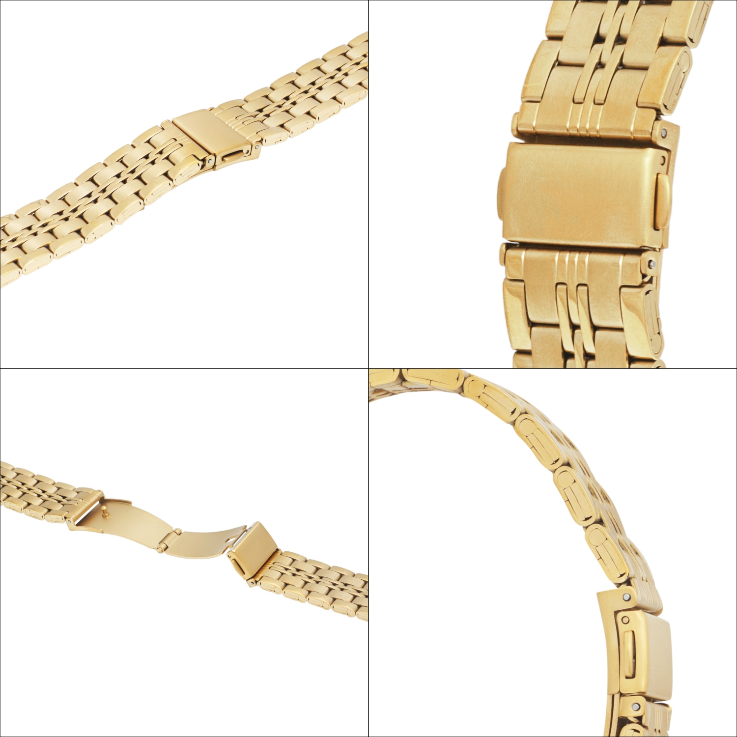 Bandini 22mm Metal Watch Band for Samsung Galaxy Watch3, Gear 2, S3, Also Fits Garmin Vivoactive 4, Venu 2, 3, Forerunner - Gold Tone