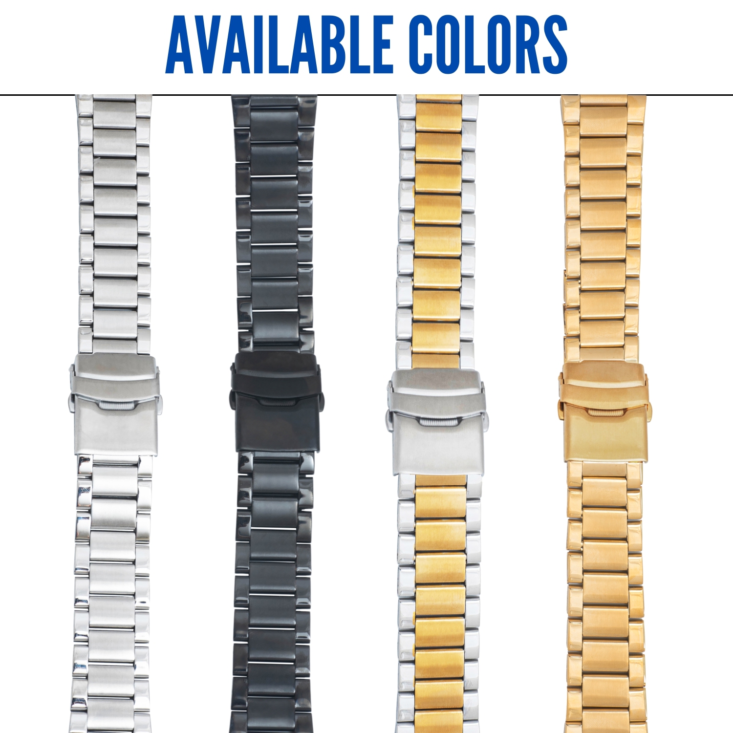 Bracelet de montre en métal 20&nbsp;mm de Bandini pour Galaxy Watch6 5 4 de Samsung, actif, aussi compatible avec les modèles Vivoactive 5, Vivomove