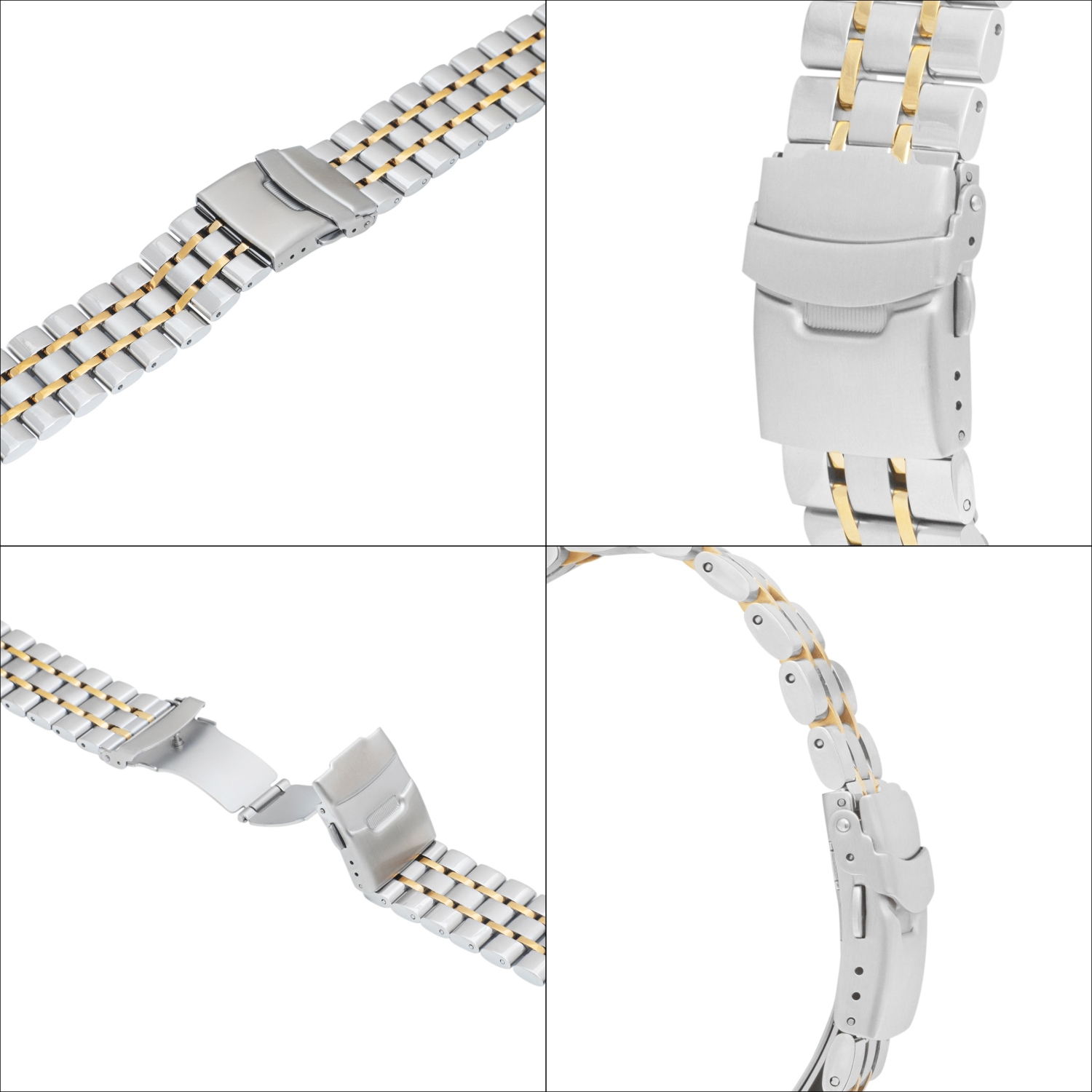 Bracelet en métal 22&nbsp;mm de Bandini pour Galaxy Watch3, Gear 2, S3 de Samsung, aussi compatible avec les montres Vivoactive 4, venu 2, 3 et