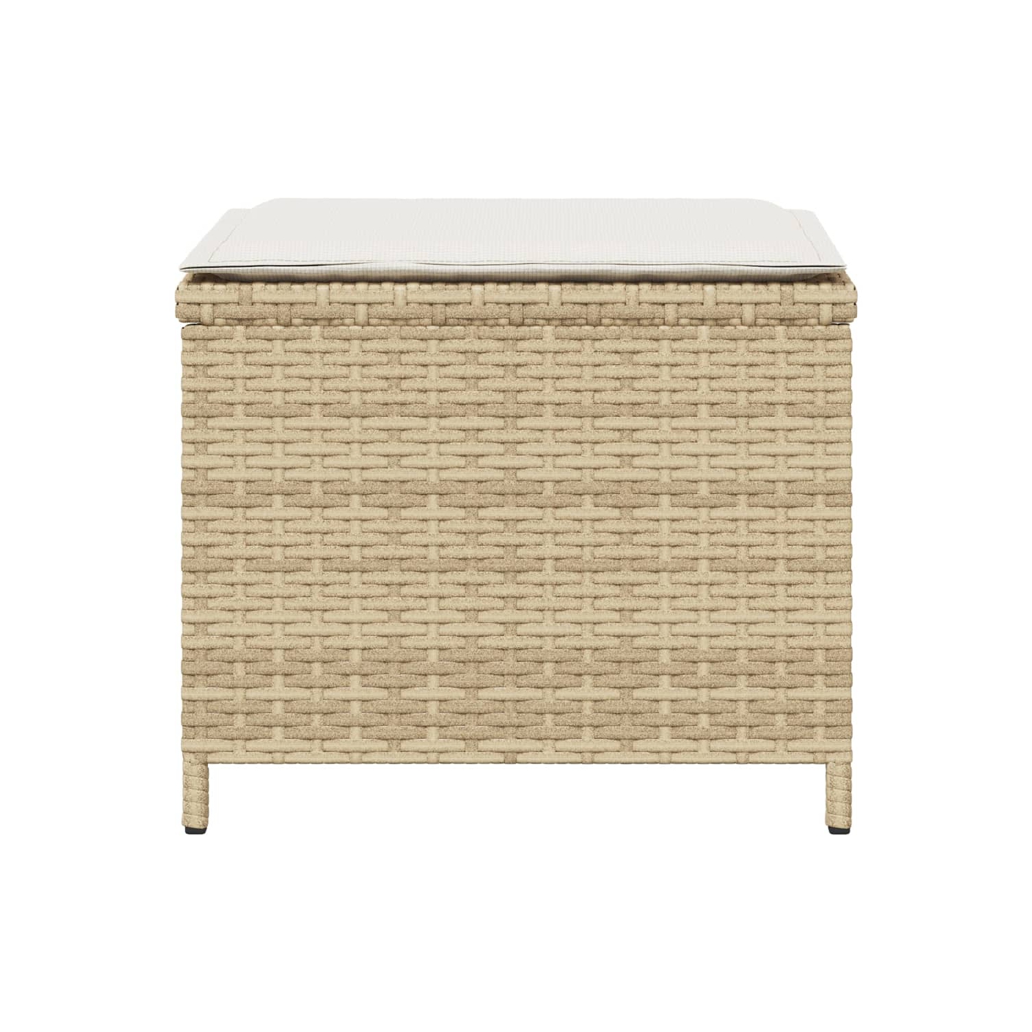 Tabourets de jardin vidaXL avec coussins 4 pièces beige 40 x 40 x 40 35 cm poly rotin