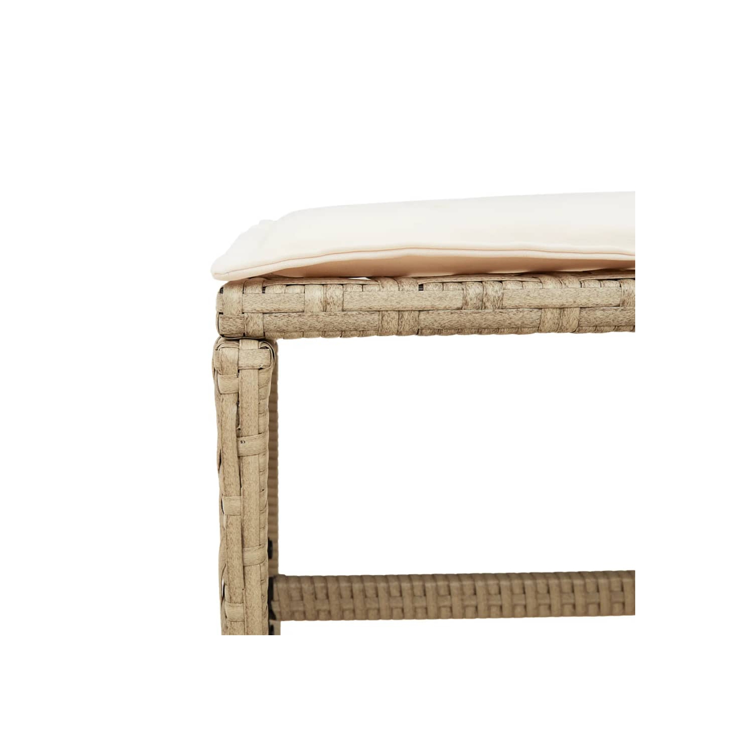 Tabourets de jardin vidaXL avec coussins 4 pièces beige 40 x 40 x 40 35 cm poly rotin