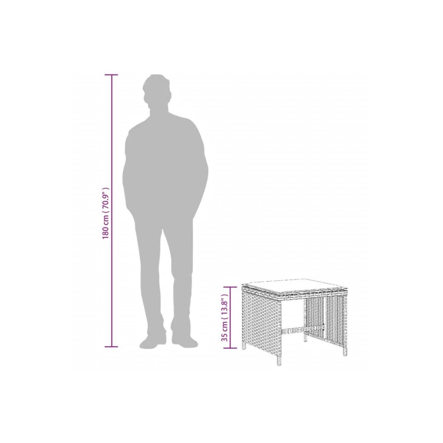 Tabourets de jardin vidaXL avec coussins 4 pièces beige 40 x 40 x 40 35 cm poly rotin