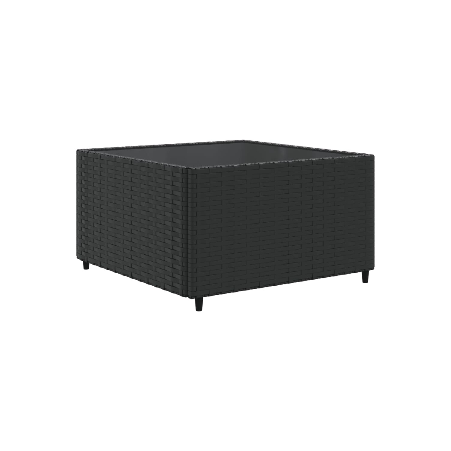 Ensemble de 10 pièces avec divan et coussins en rotin synthétique noir vidaXL