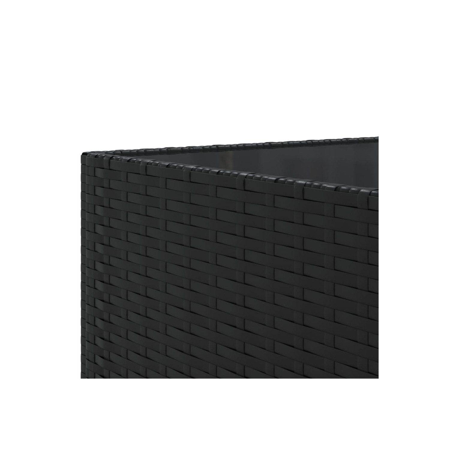 Ensemble de 10 pièces avec divan et coussins en rotin synthétique noir vidaXL