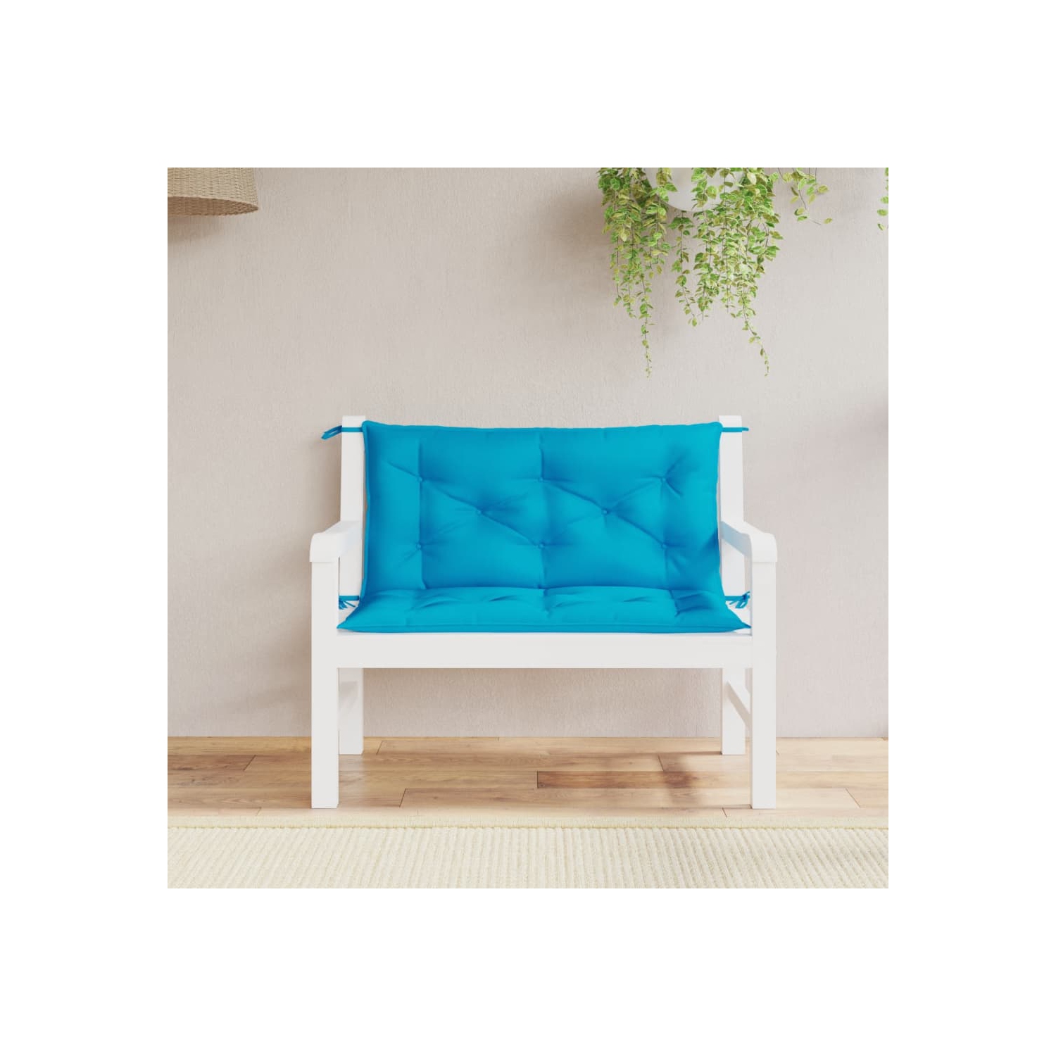 vidaXL Garden Bench Cushions 2pcs Light Blue 100x50x7 cm Oxford Fabric