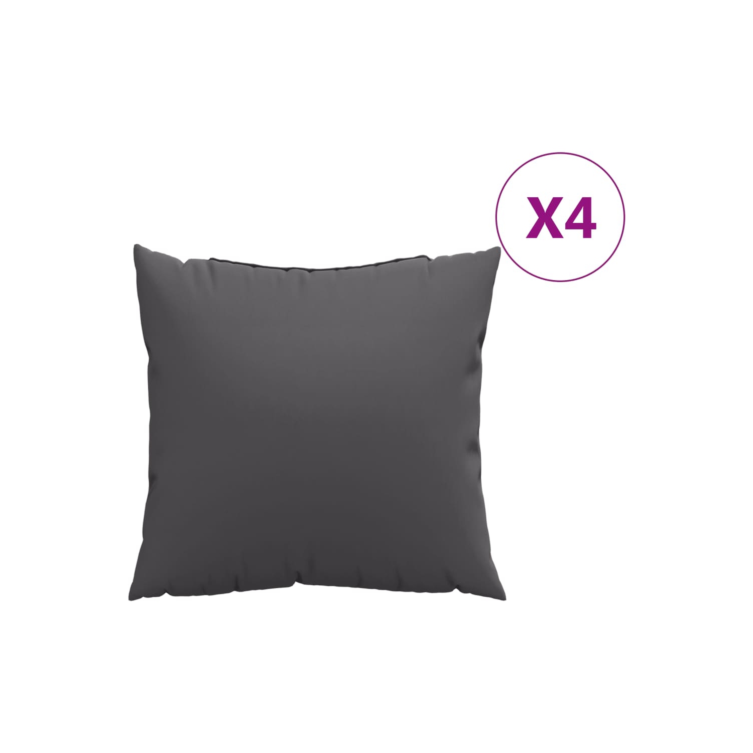 vidaXL Sofa Cushions 4 pcs Anthracite 50x50 cm Fabric
