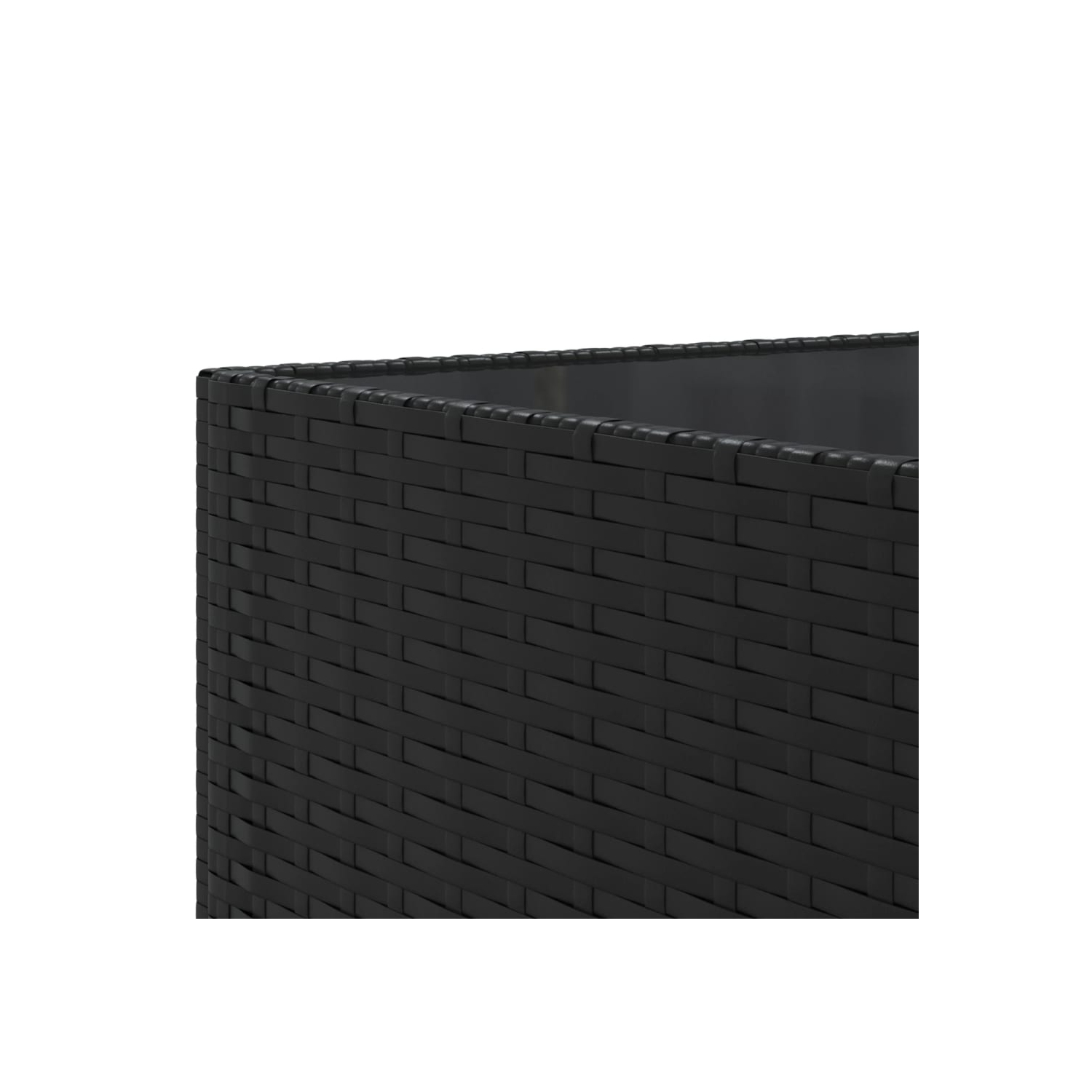 Ensemble de 10 pièces avec divan et coussins en rotin synthétique noir vidaXL