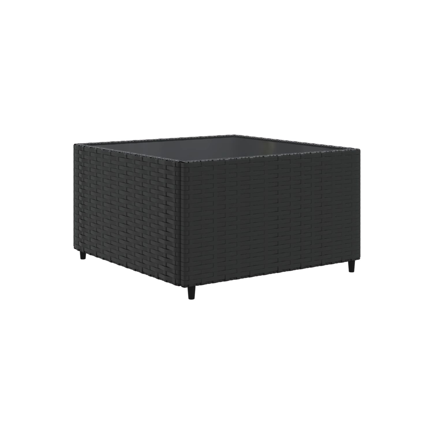 Ensemble de 11 pièces avec divan et coussins en rotin synthétique noir vidaXL