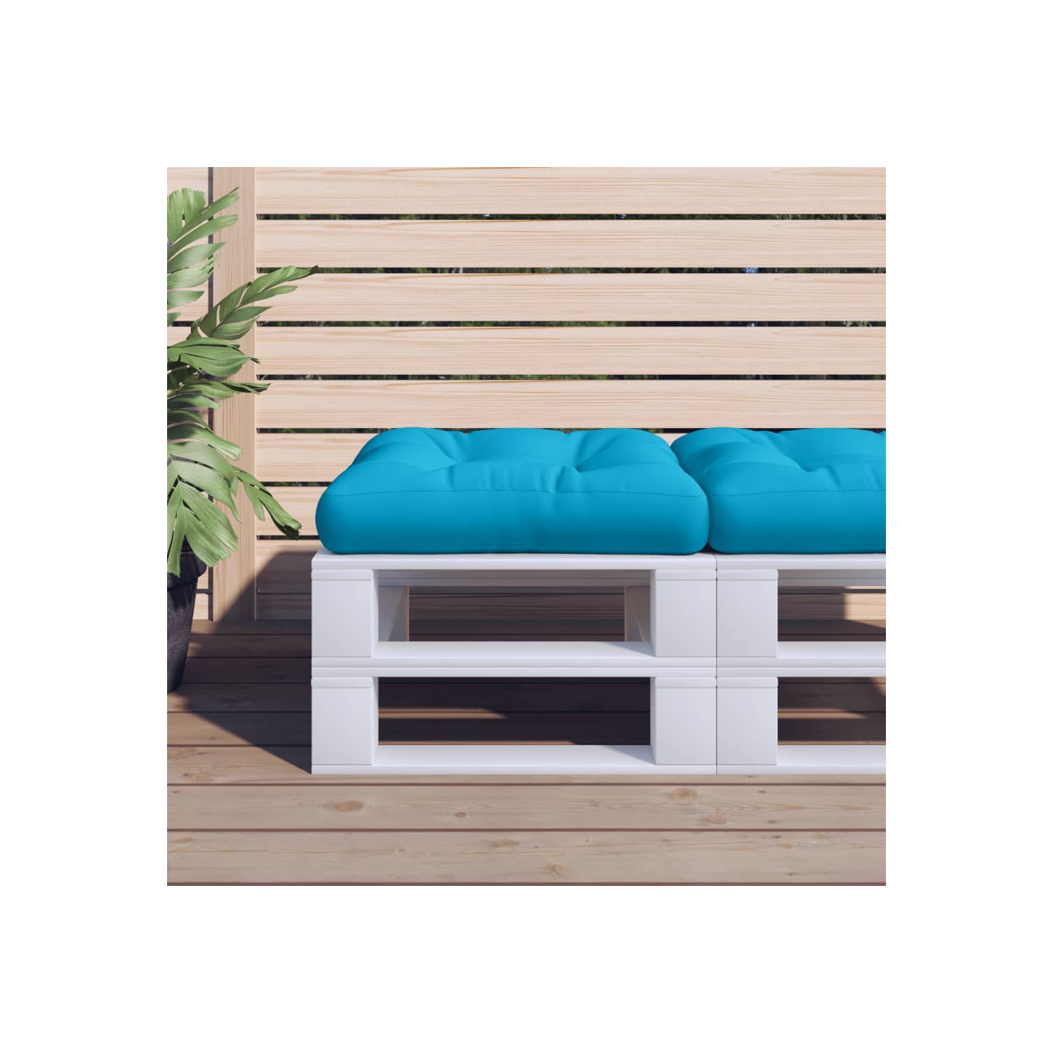 Coussin de palette vidaXL en tissu bleu 60 x 60 x 12&nbsp;cm