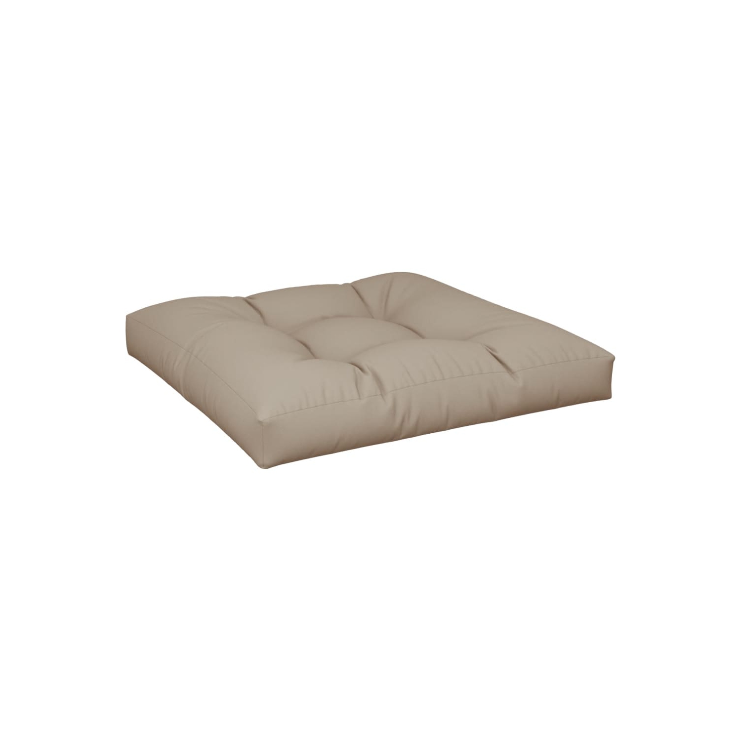 Coussin de palette vidaXL en tissu taupe 80 x 80 x 12&nbsp;cm