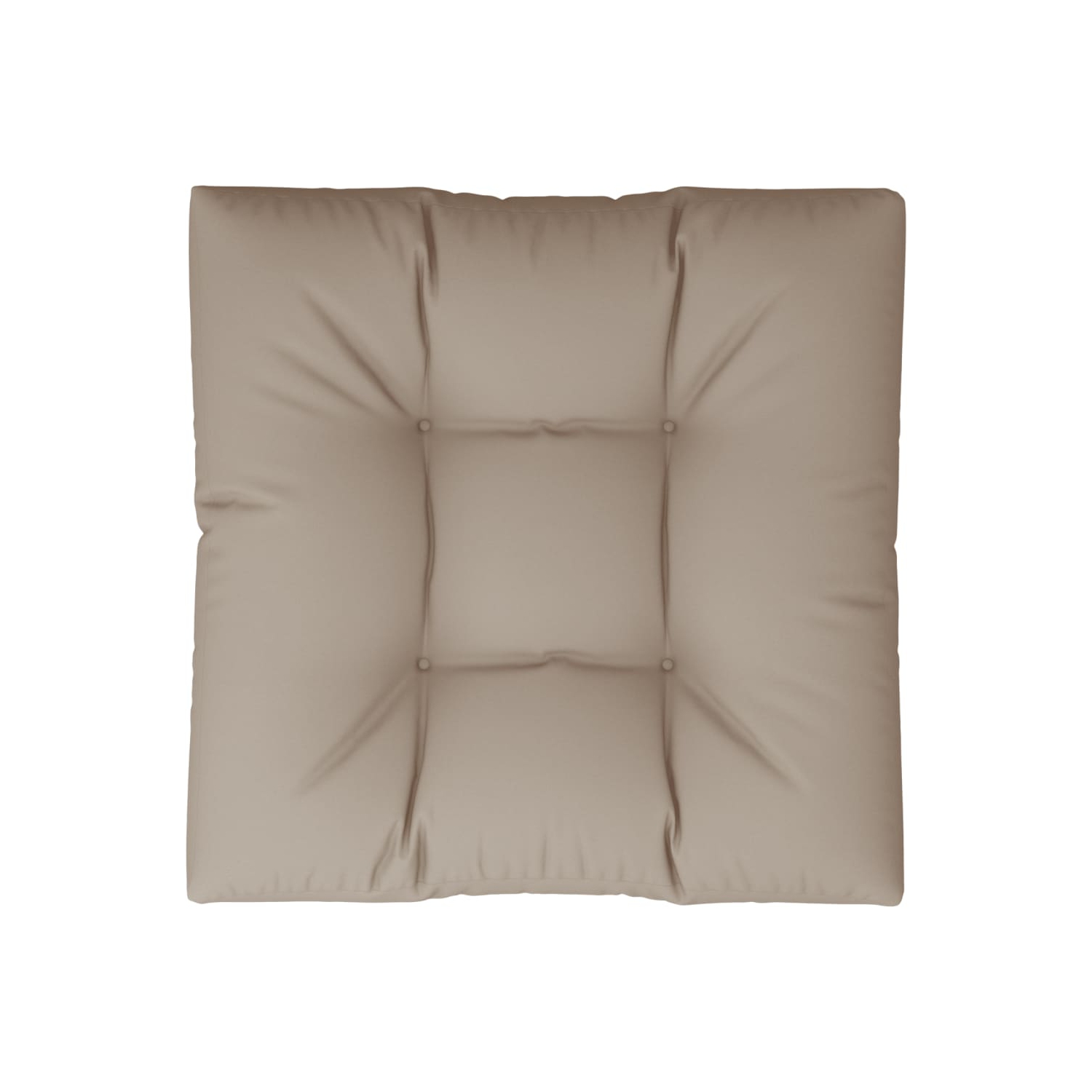 Coussin de palette vidaXL en tissu taupe 80 x 80 x 12&nbsp;cm