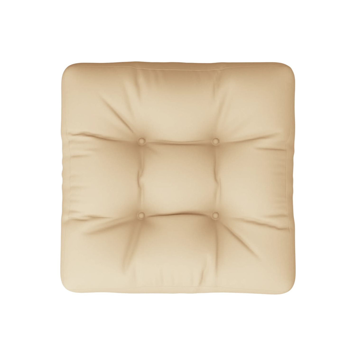 Coussin de palette vidaXL en tissu beige 50 x 50 x 12&nbsp;cm