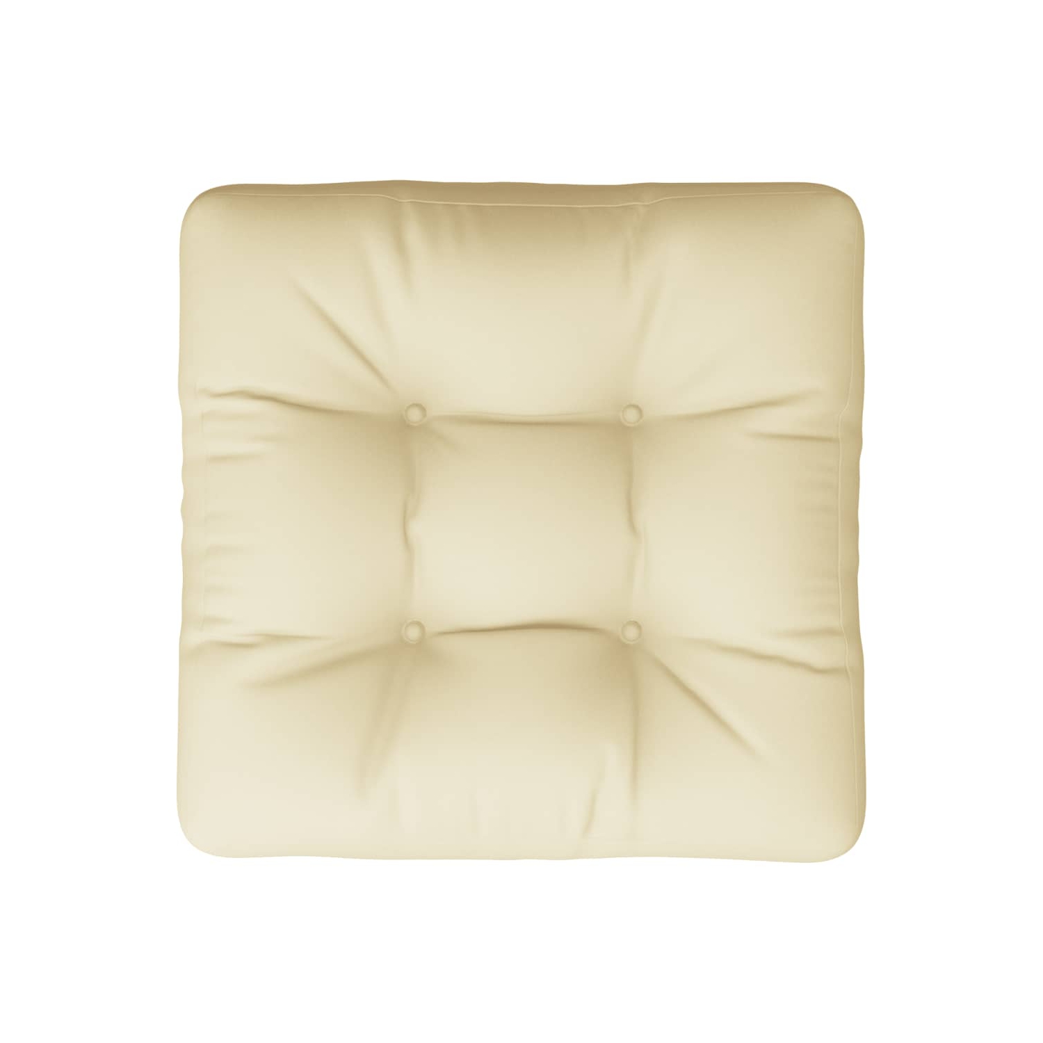 Coussin de palette vidaXL, tissu crème 60 x 60 x 12&nbsp;cm