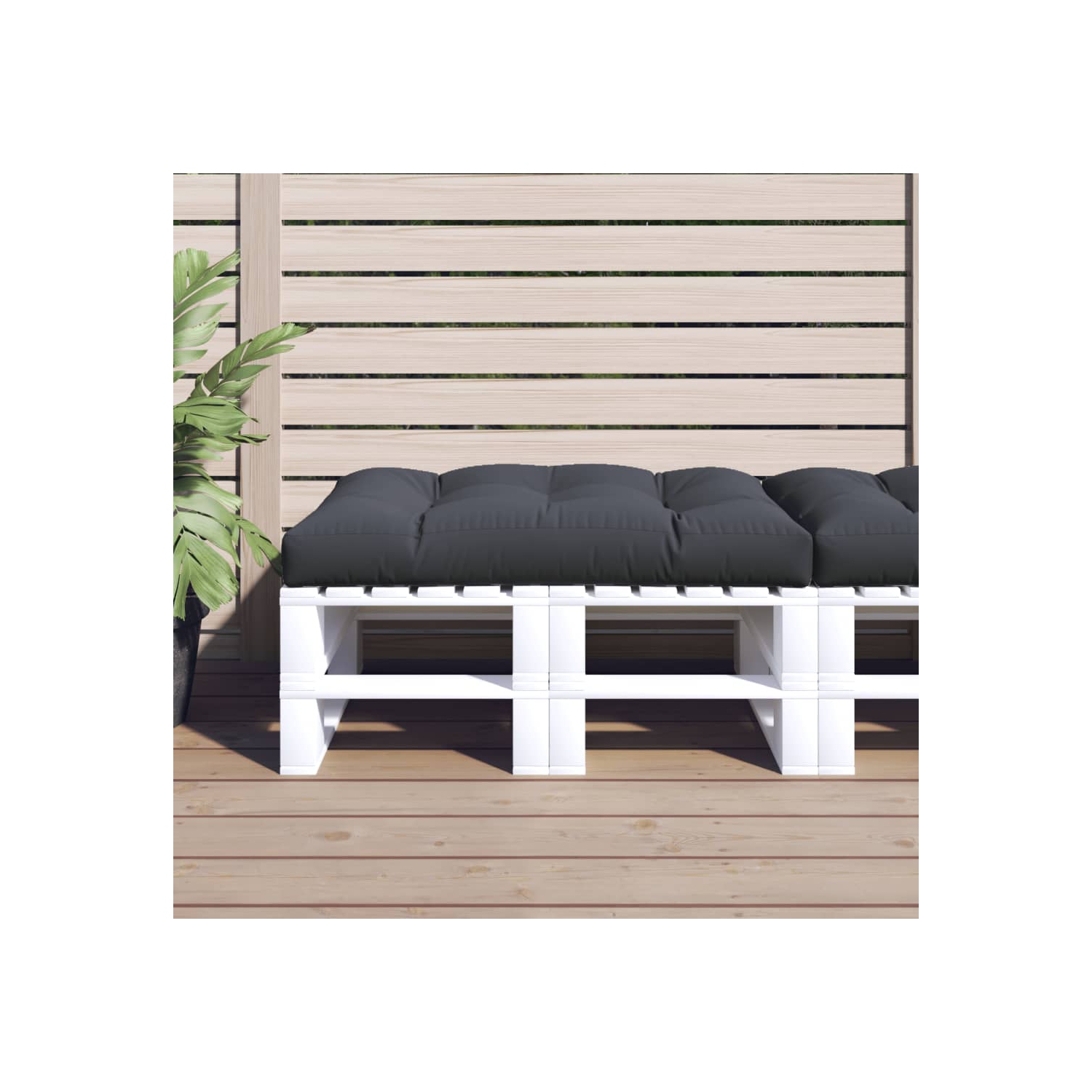 Coussin de palette VIdaXL en tissu 12&nbsp;cm, anthracite, 120 x 80 x