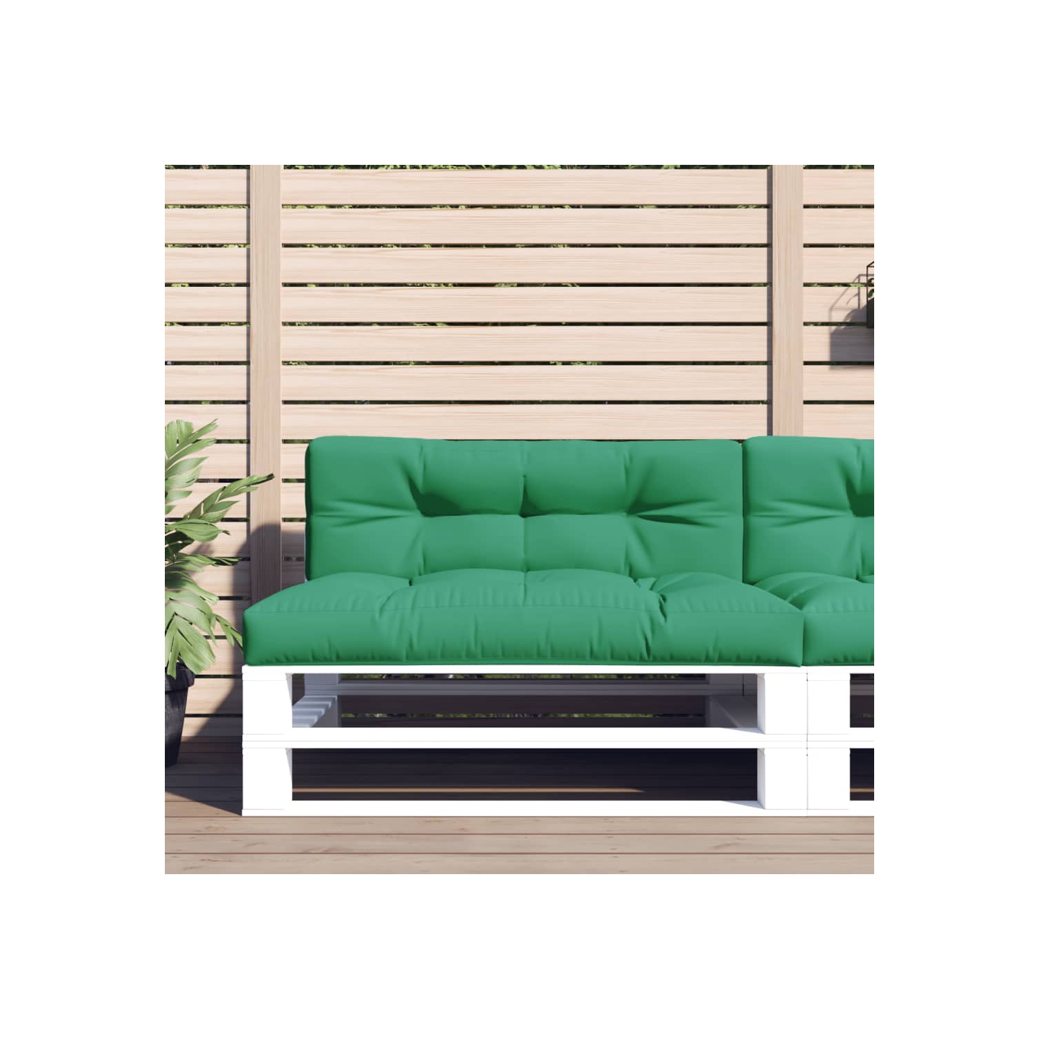 Coussin de palette vidaXL, vert, 120 x 40 x 40 x 12 cm