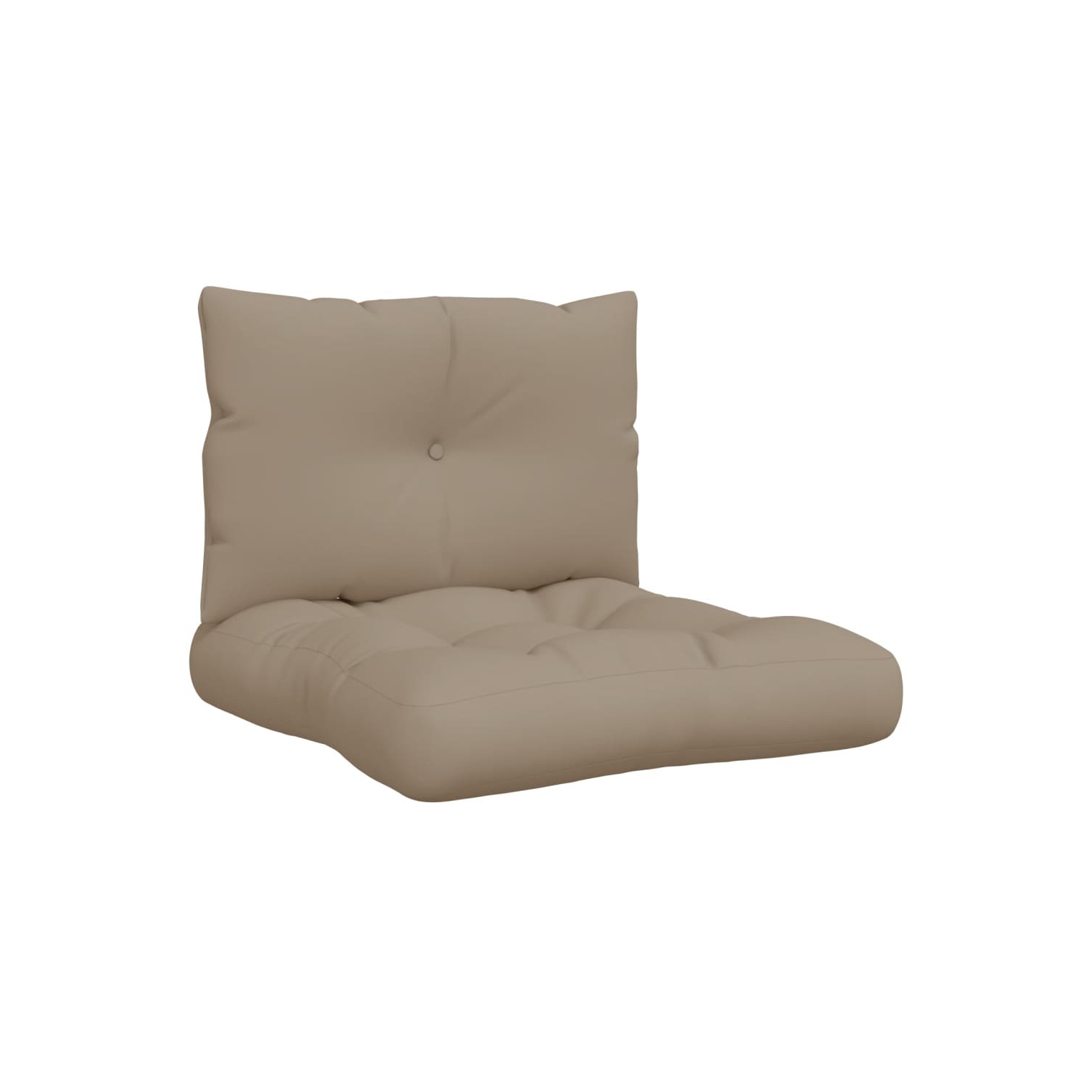 VidaXL coussins de palette 2 pièces en tissu taupe