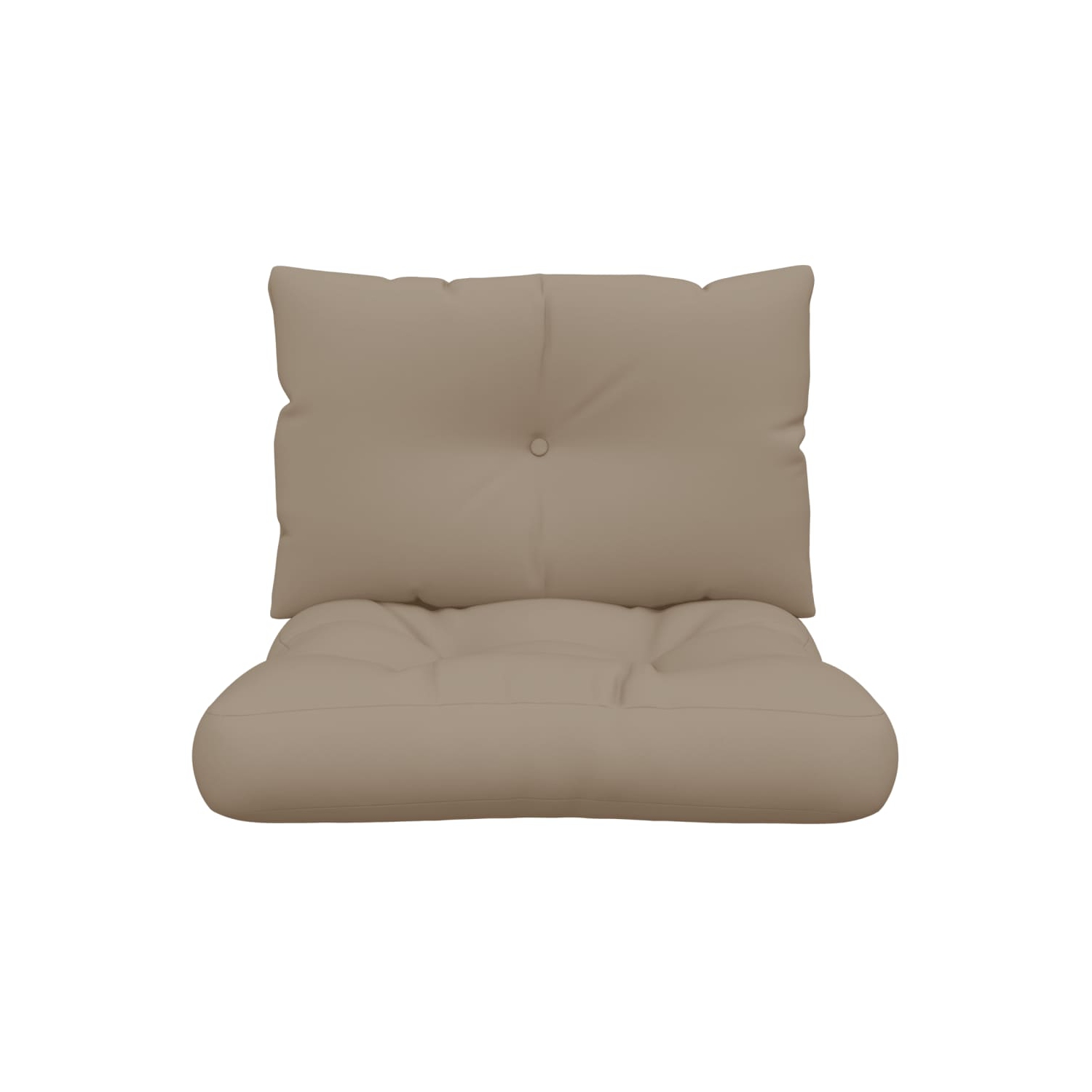 VidaXL coussins de palette 2 pièces en tissu taupe