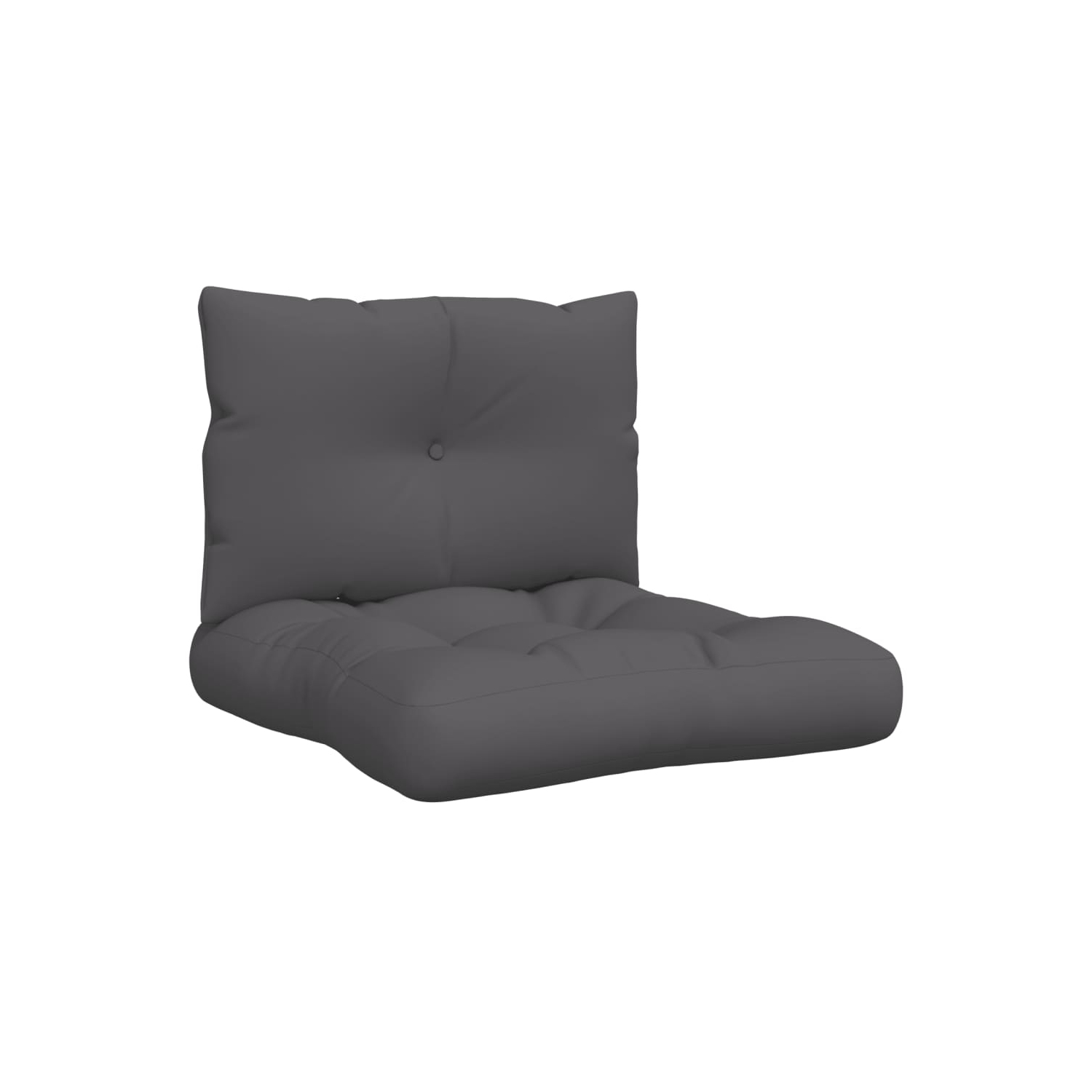VidaXL coussins de palette 2 pièces en tissu anthracite