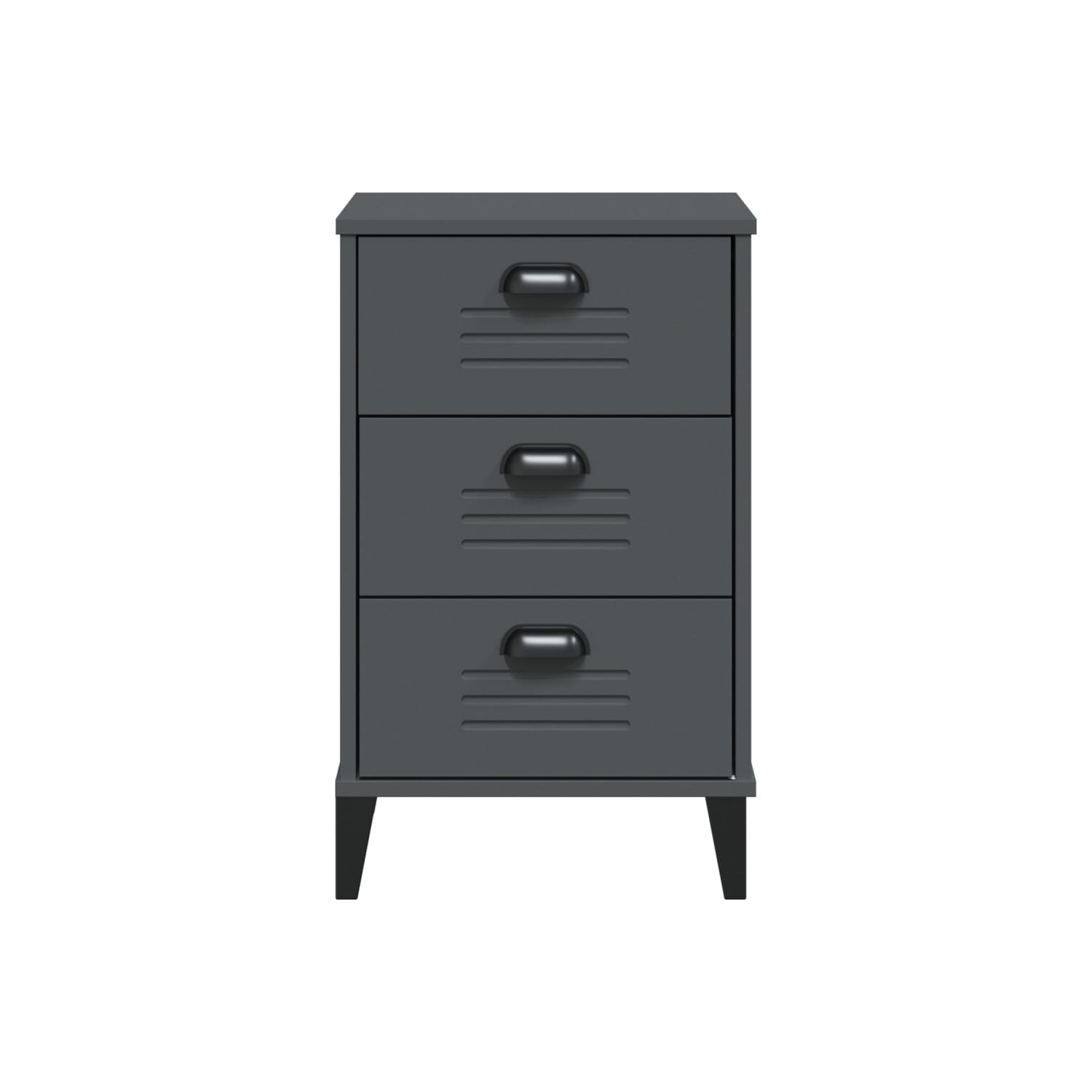 Armoire de chevet VIKEN en bois d'ingénierie gris anthracite