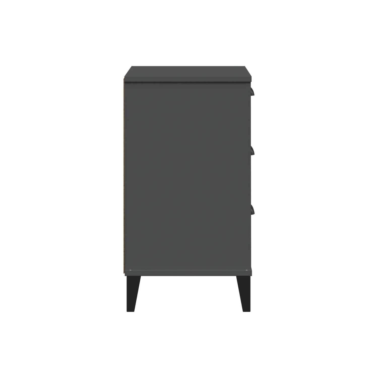 Armoire de chevet VIKEN en bois d'ingénierie gris anthracite