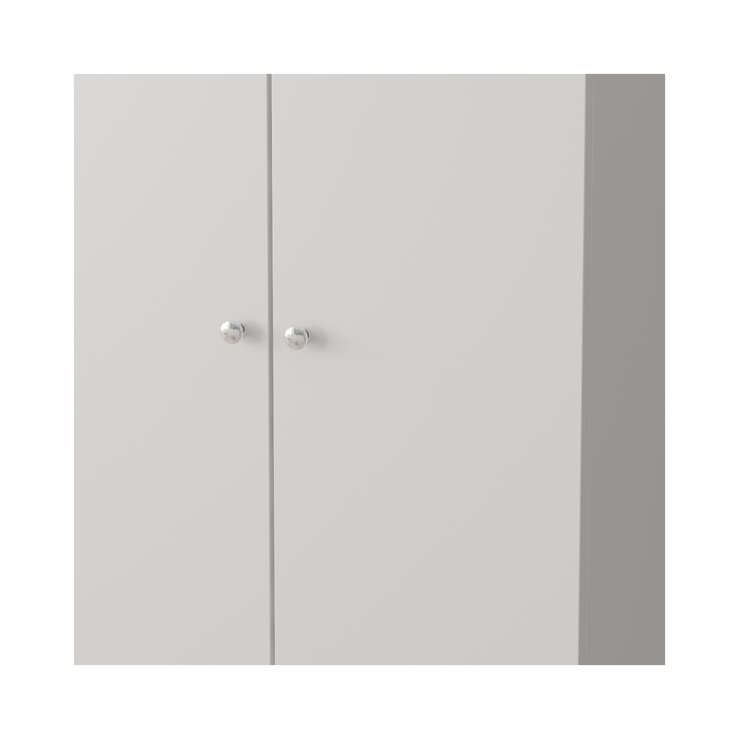 Famapy Tall Shoe Storage Cabinet with Multiple Shelves and Rolling Casters White