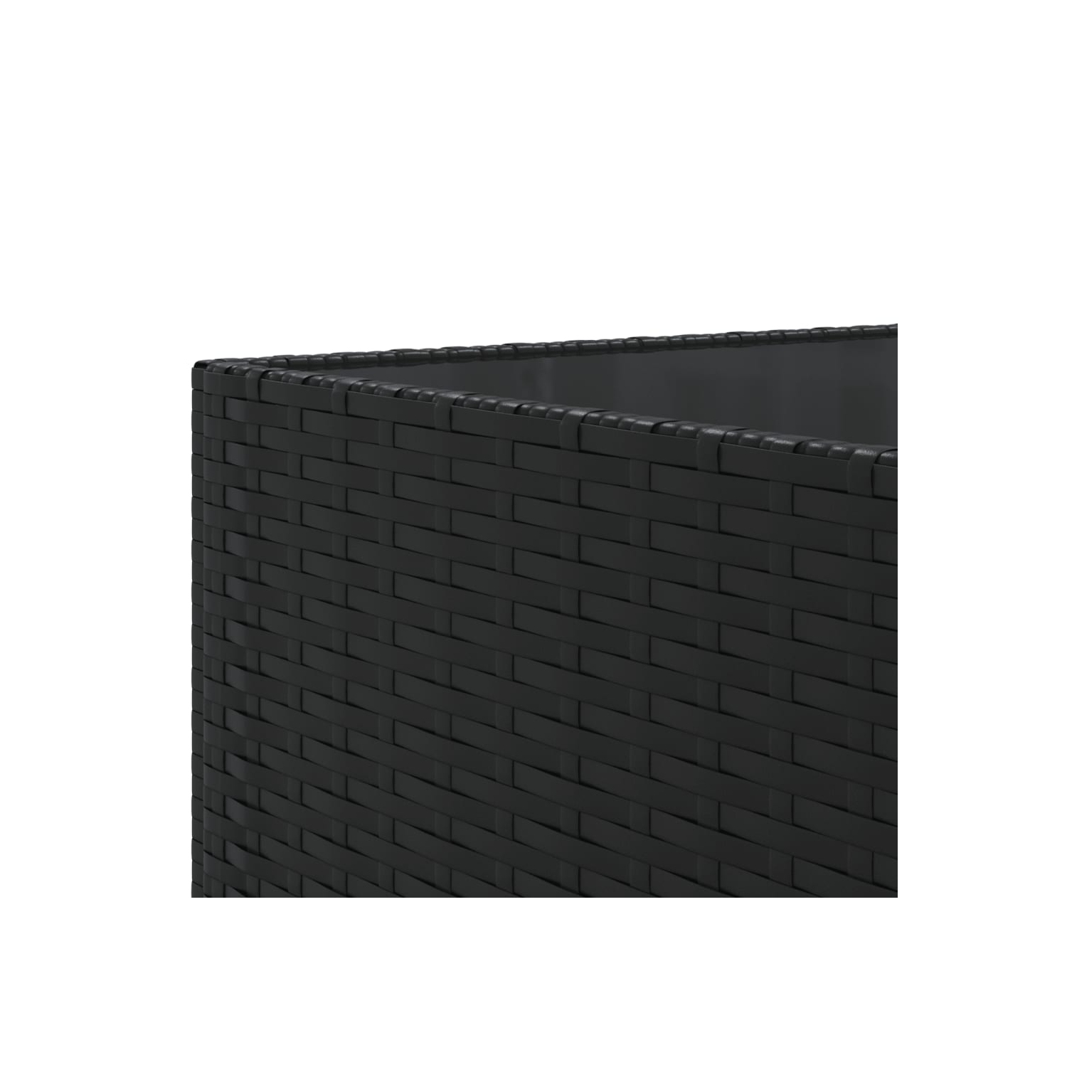 Ensemble de 11 pièces avec divan et coussins en rotin synthétique noir vidaXL