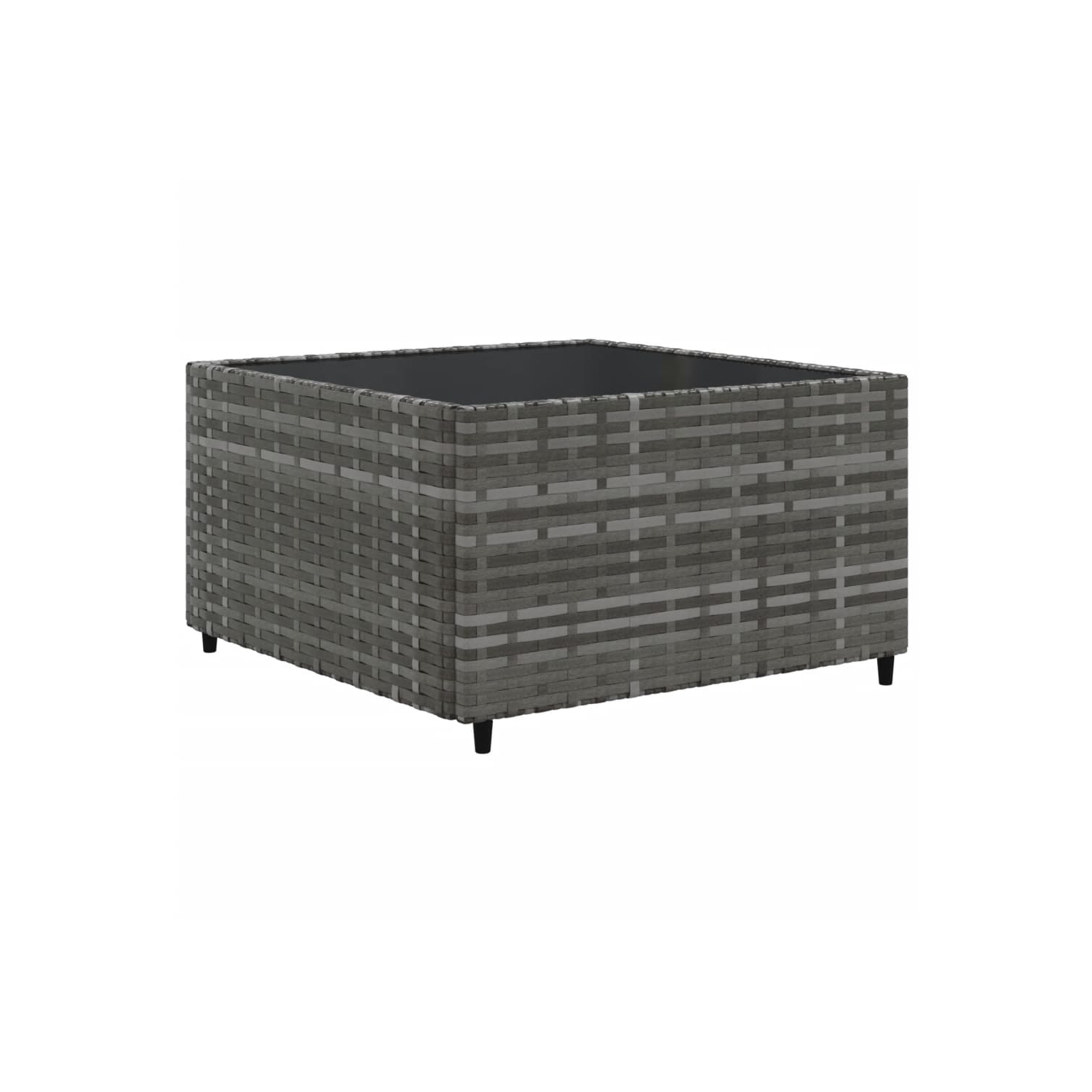 Ensemble de 11 pièces avec divan et coussins en rotin synthétique gris vidaXL