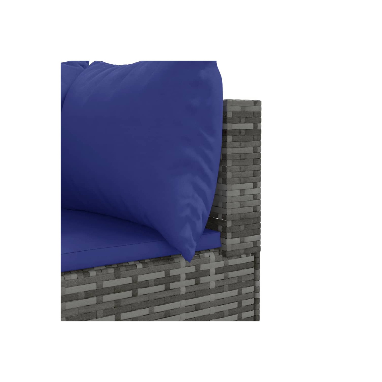 Ensemble de 11 pièces avec divan et coussins en rotin synthétique gris vidaXL