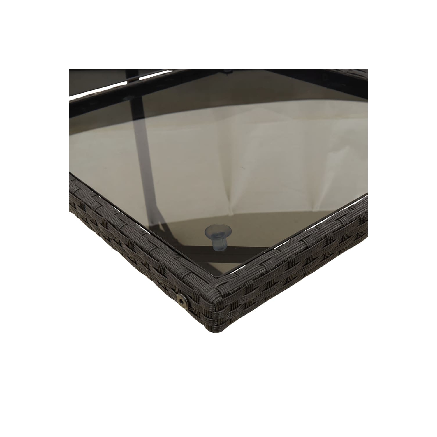 Ensemble de salle à manger de jardin de 9 pièces avec coussins en rotin de polyester noir vidaXL