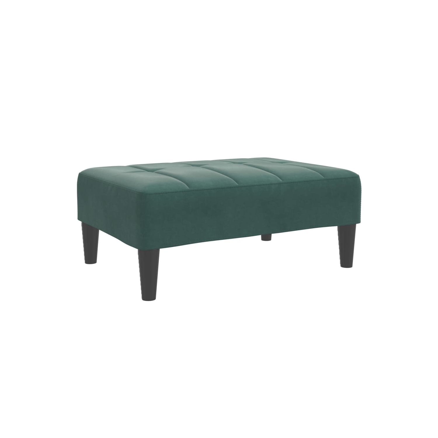 Tabouret pieds vidaXL vert foncé 77 x 55 x 31&nbsp;cm velours