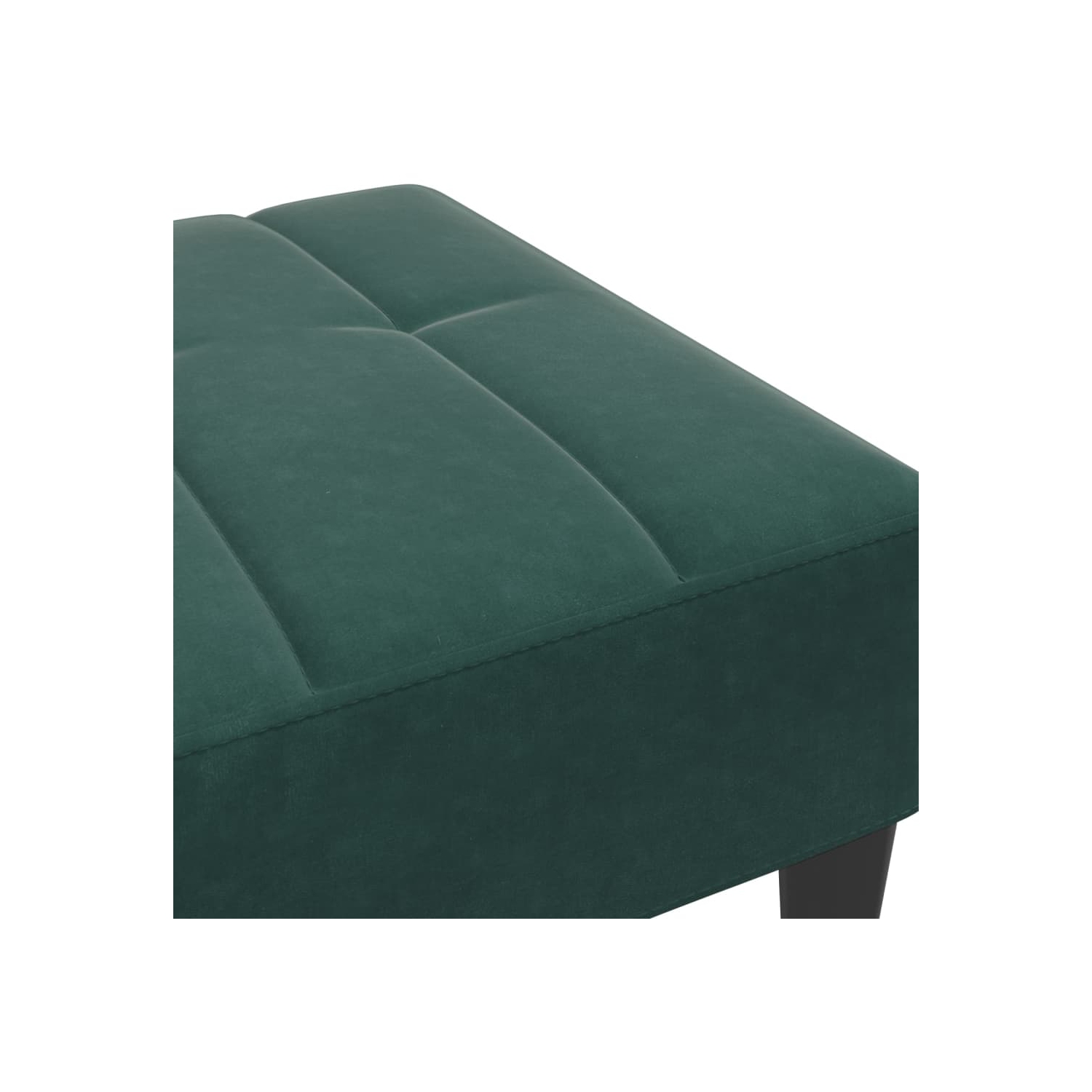 Tabouret pieds vidaXL vert foncé 77 x 55 x 31&nbsp;cm velours