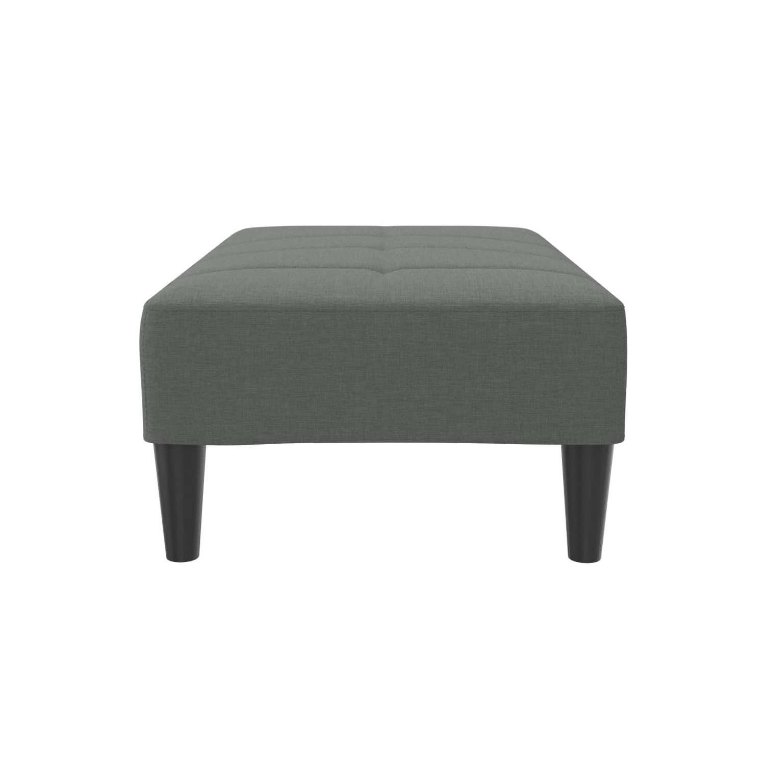 Tabouret pieds vidaXL, tissu 31&nbsp;cm, gris foncé, 77 x 55 po