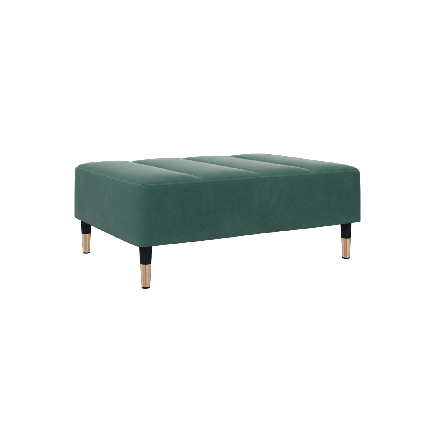 Tabouret pieds vidaXL vert foncé 77 x 55 x 31&nbsp;cm velours