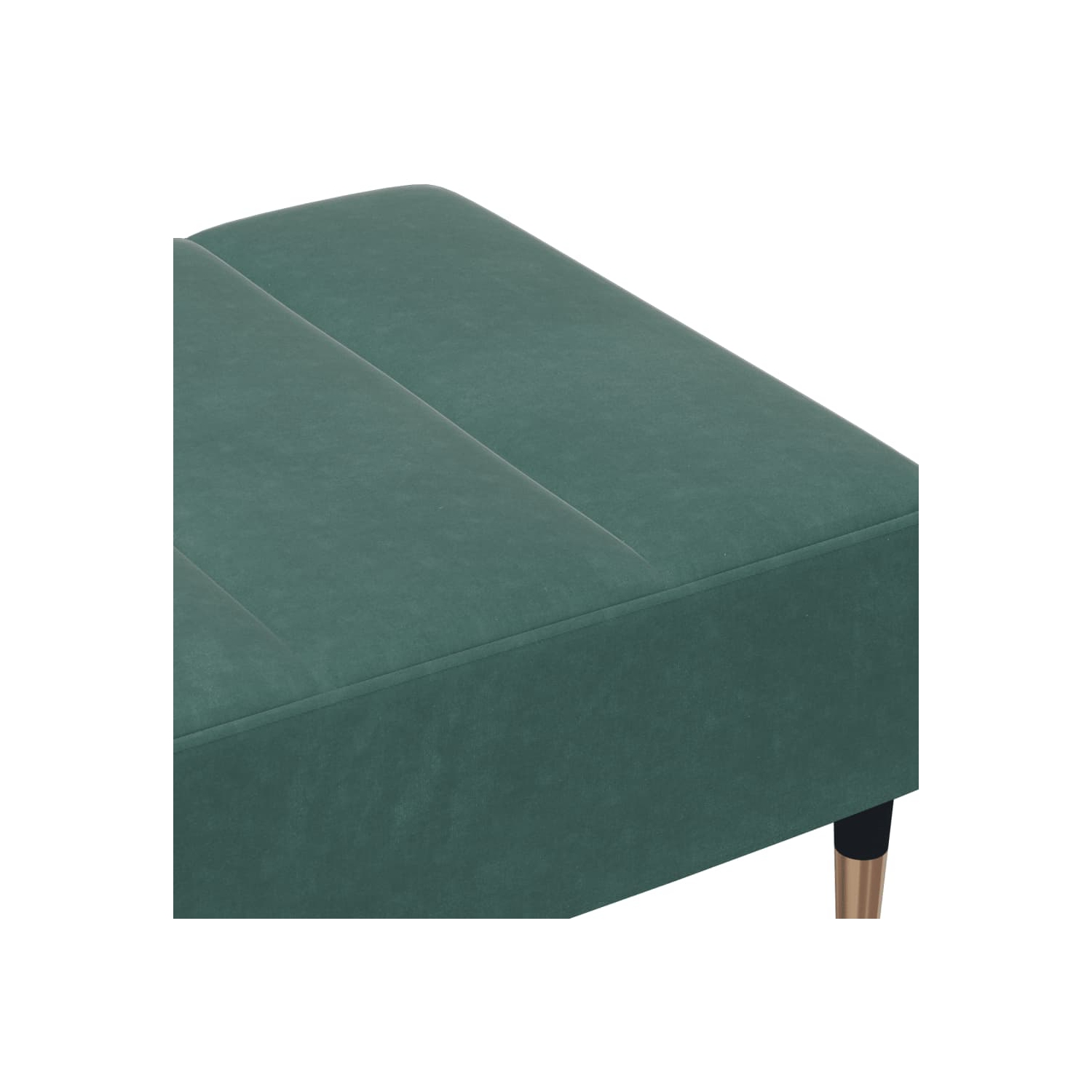 Tabouret pieds vidaXL vert foncé 77 x 55 x 31&nbsp;cm velours