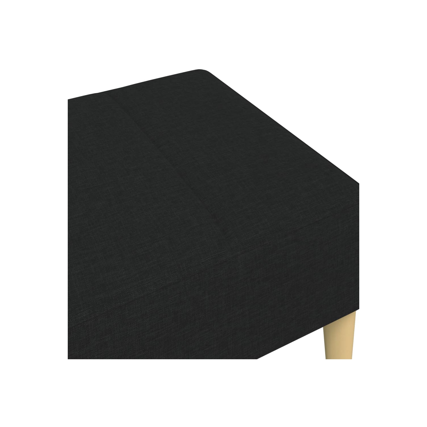 Tabouret pieds noir visidaXL, tissu 31&nbsp;cm 77 x 55 po