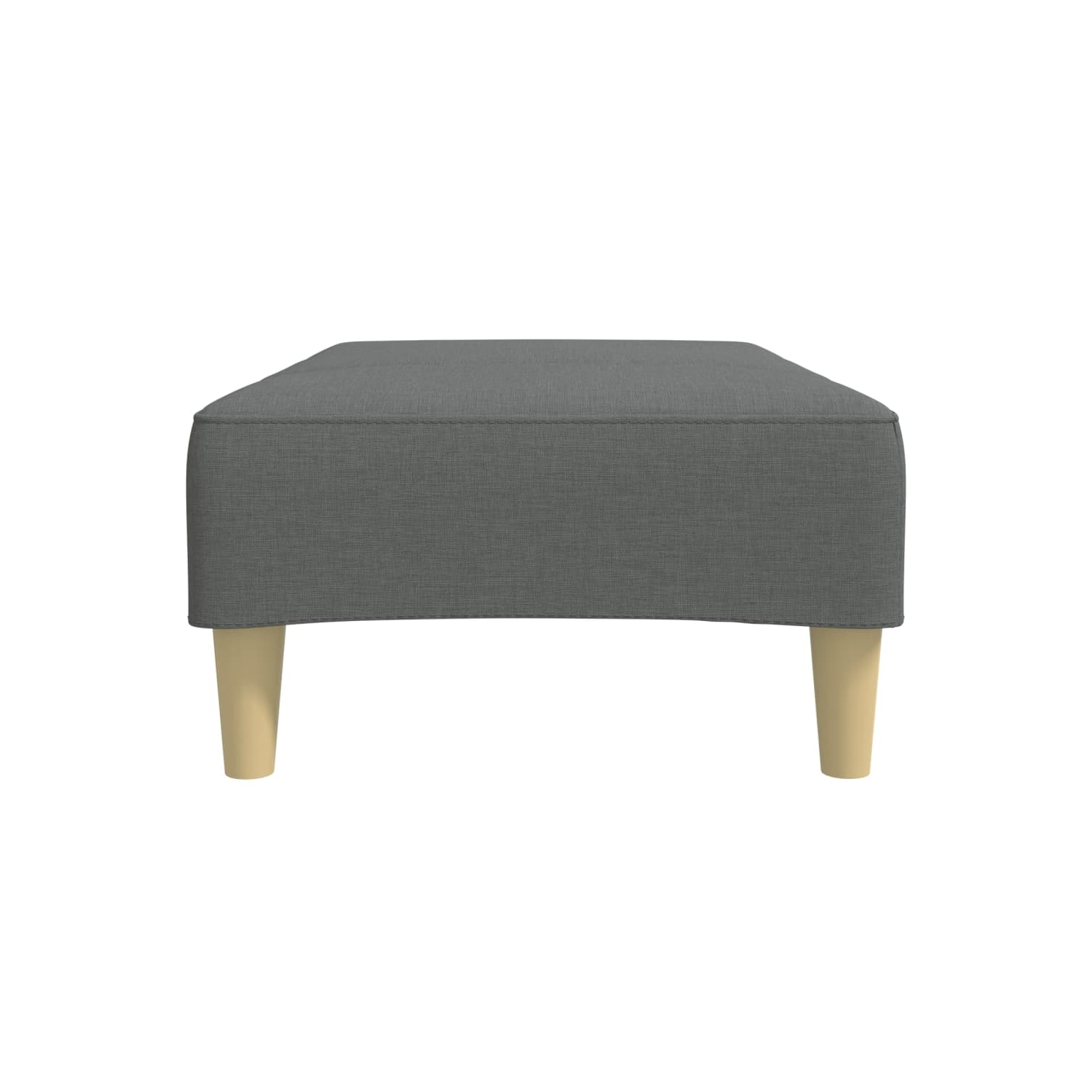 Tabouret pieds vidaXL, tissu 31&nbsp;cm, gris foncé, 77 x 55 po