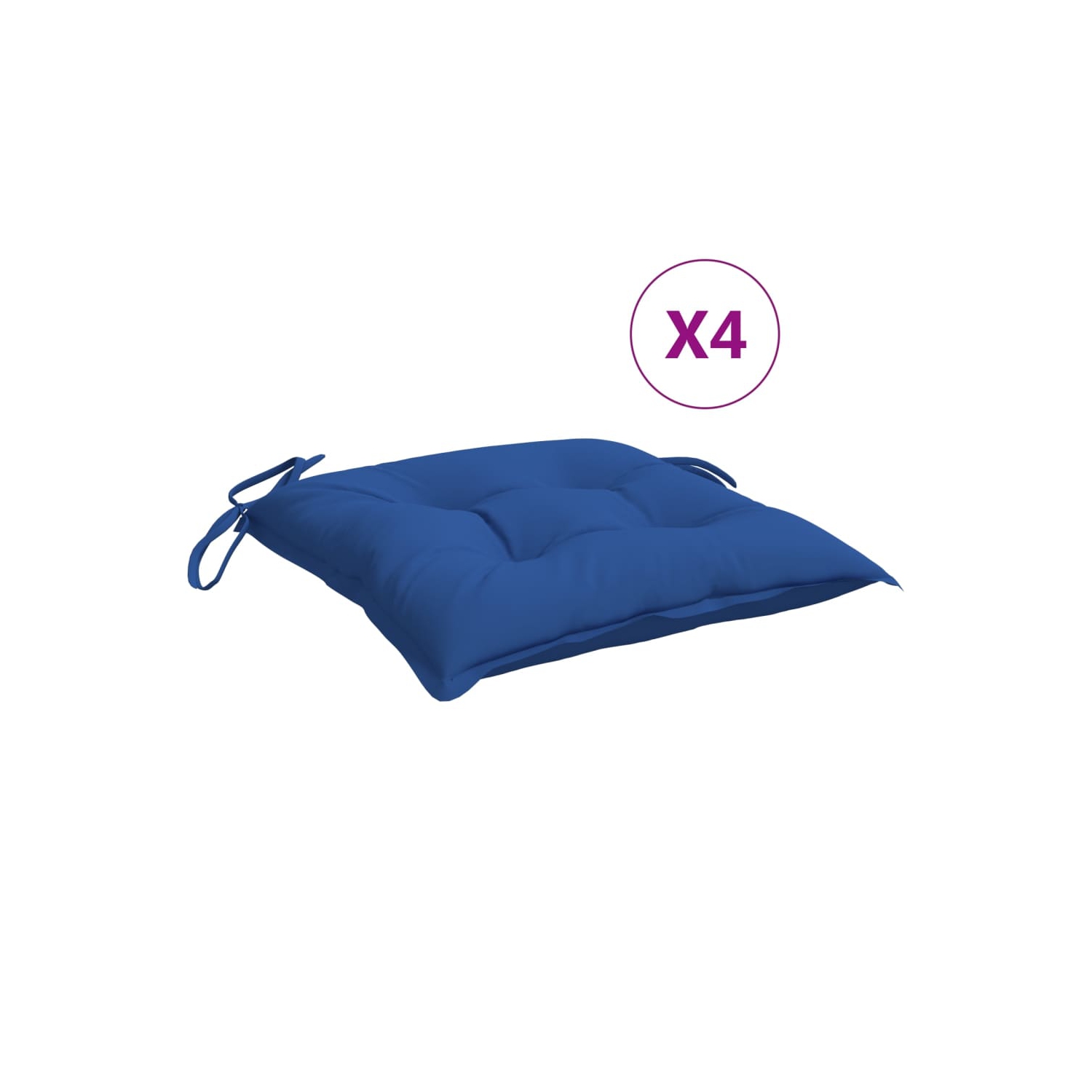 Coussins de chaise vidaXL 4 pièces en tissu Oxford bleu 40 x 40 7&nbsp;cm