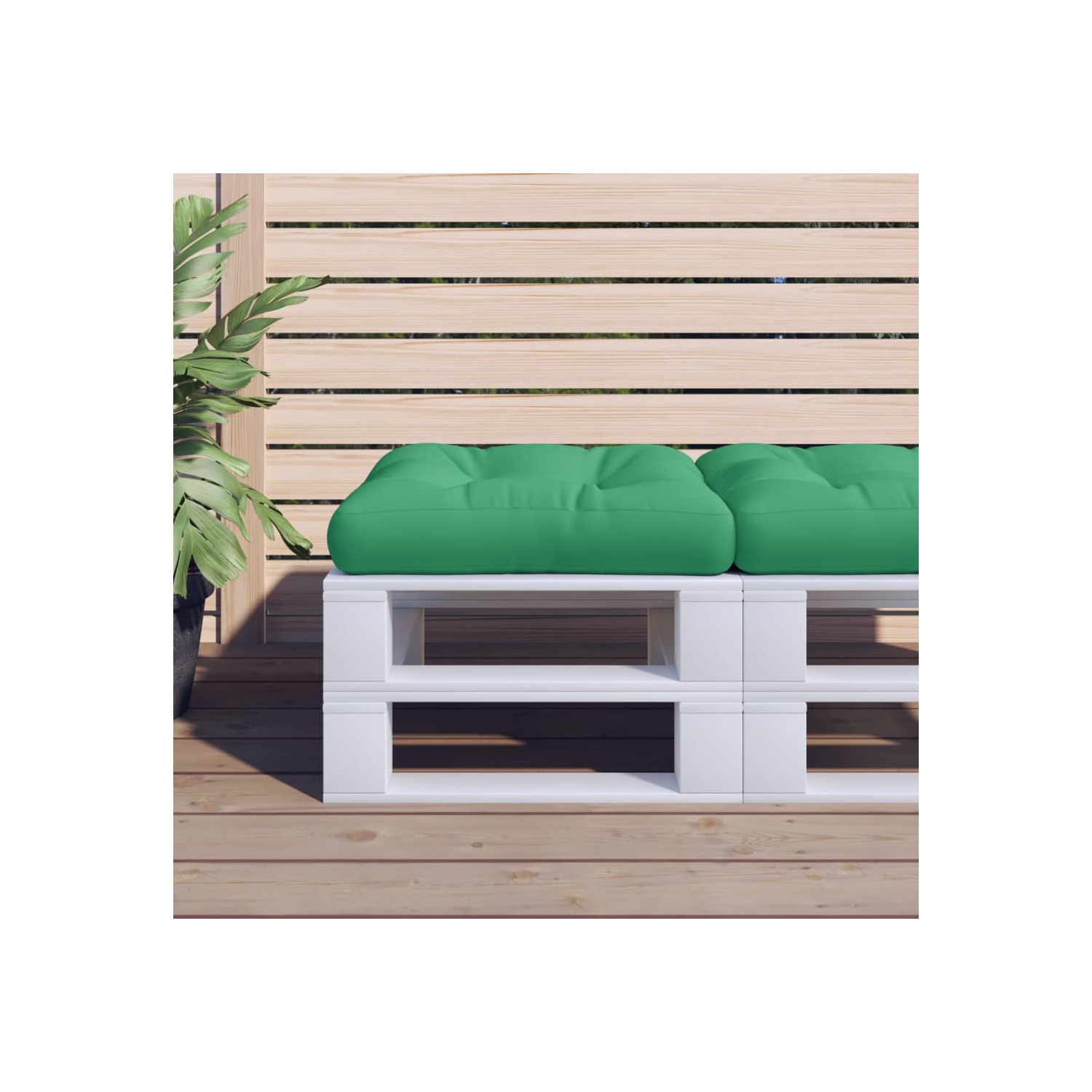 Coussin de palette vidaXL en tissu 12 cm, vert, 50 x 50 x 50 po