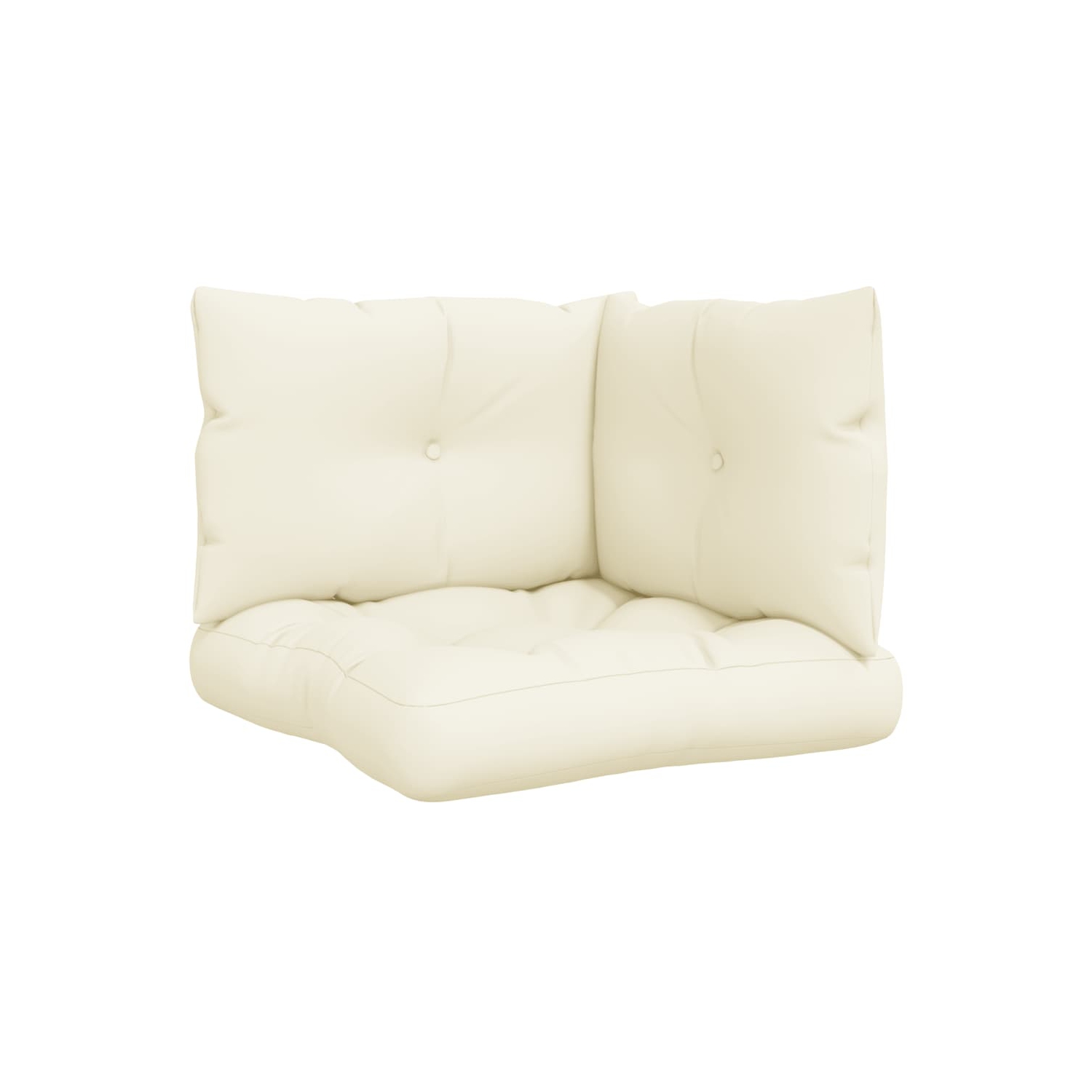 VidaXL coussins de palette 3 pièces en tissu crème