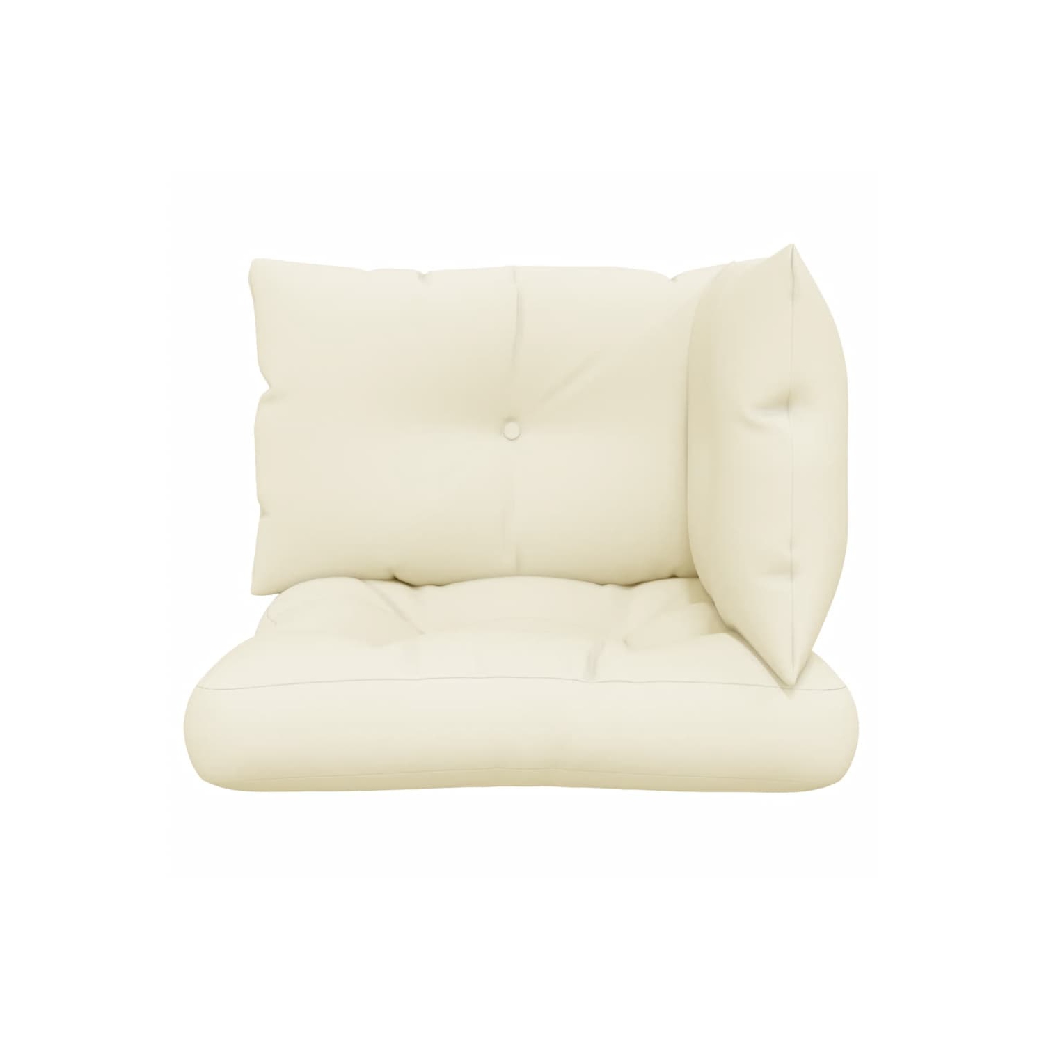 VidaXL coussins de palette 3 pièces en tissu crème