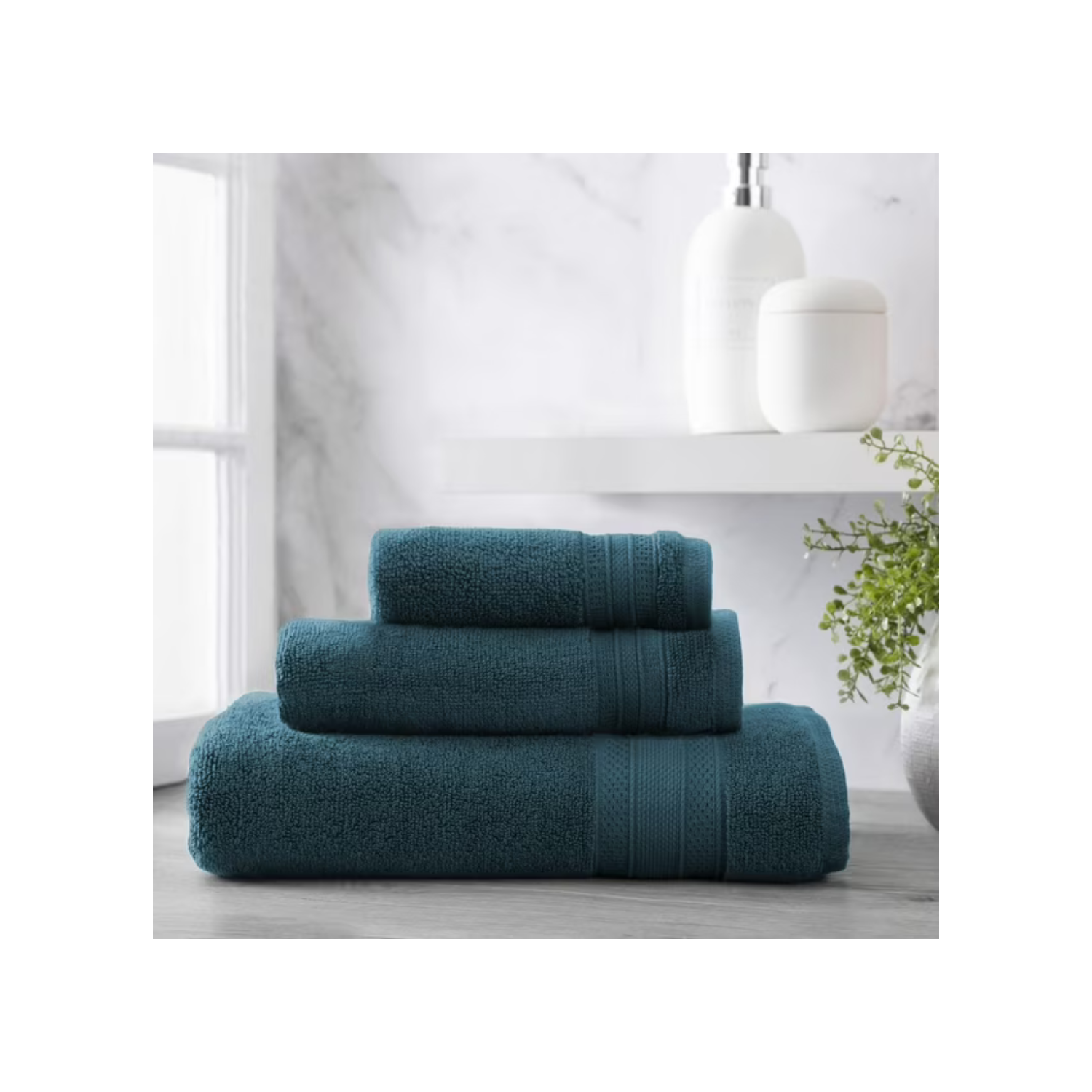 Ensemble de 6 serviettes de bain unies prime, 6 pces