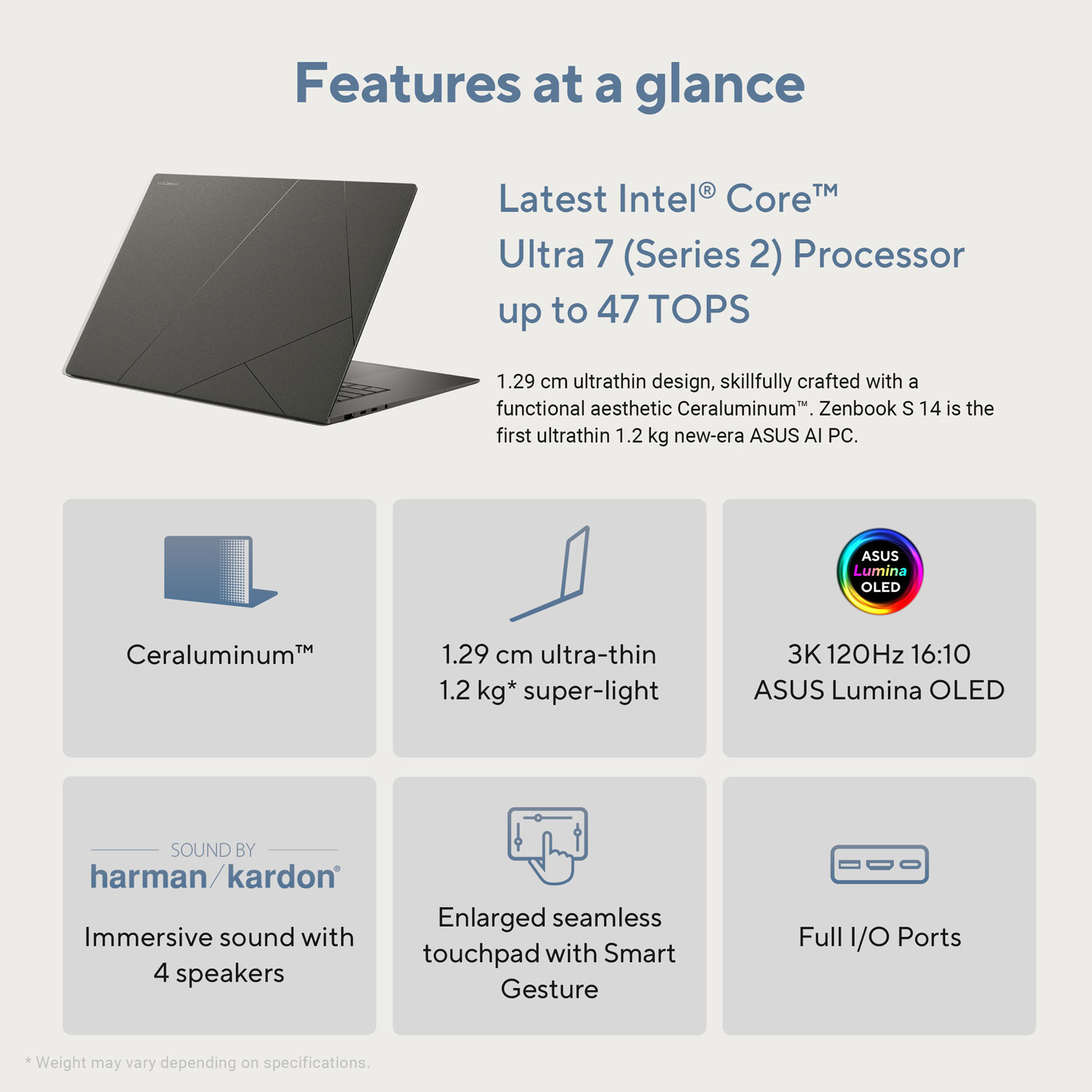 ASUS Zenbook S 14 14" Touchscreen Copilot+ PC