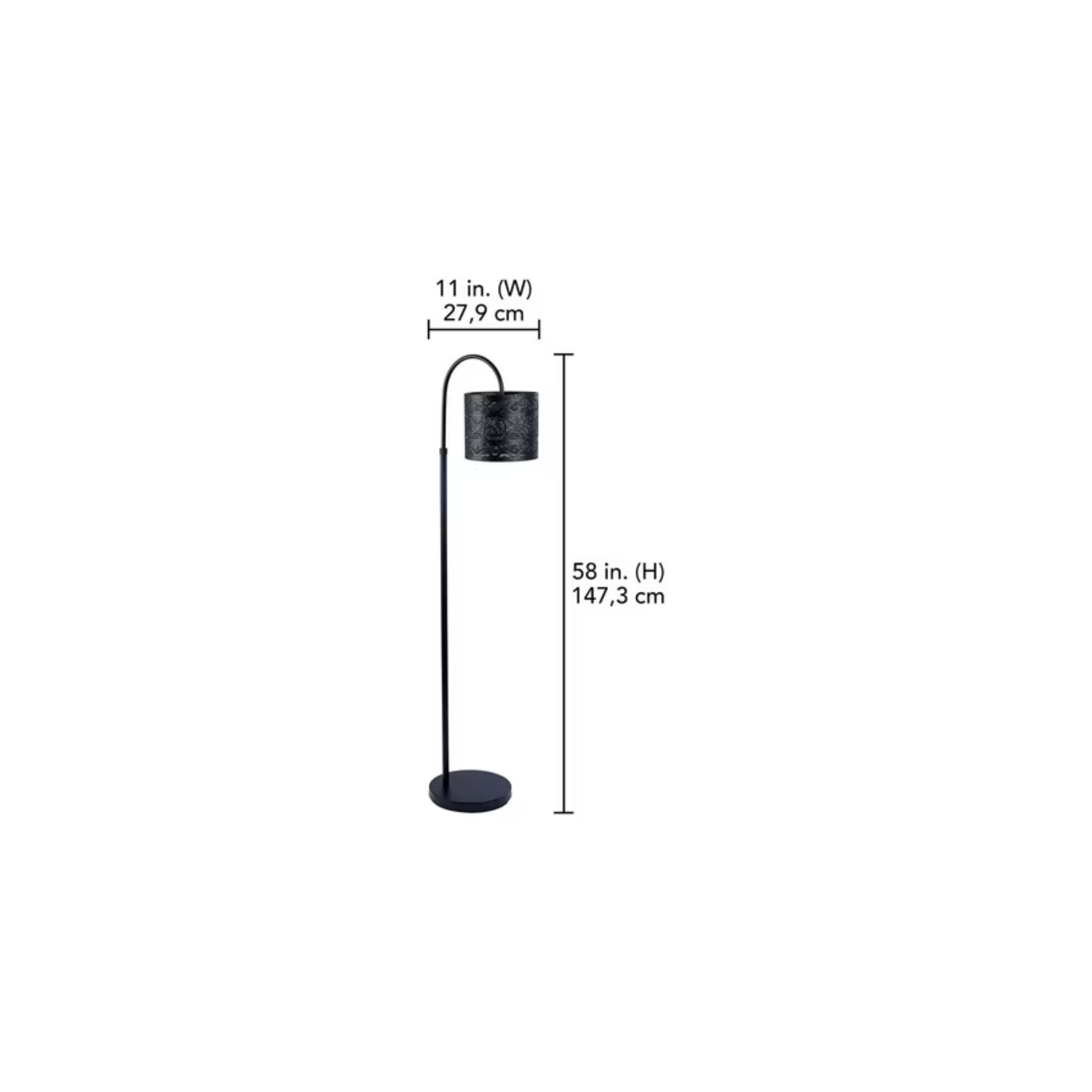 Prime Floor Lamp, 58 in., matte black