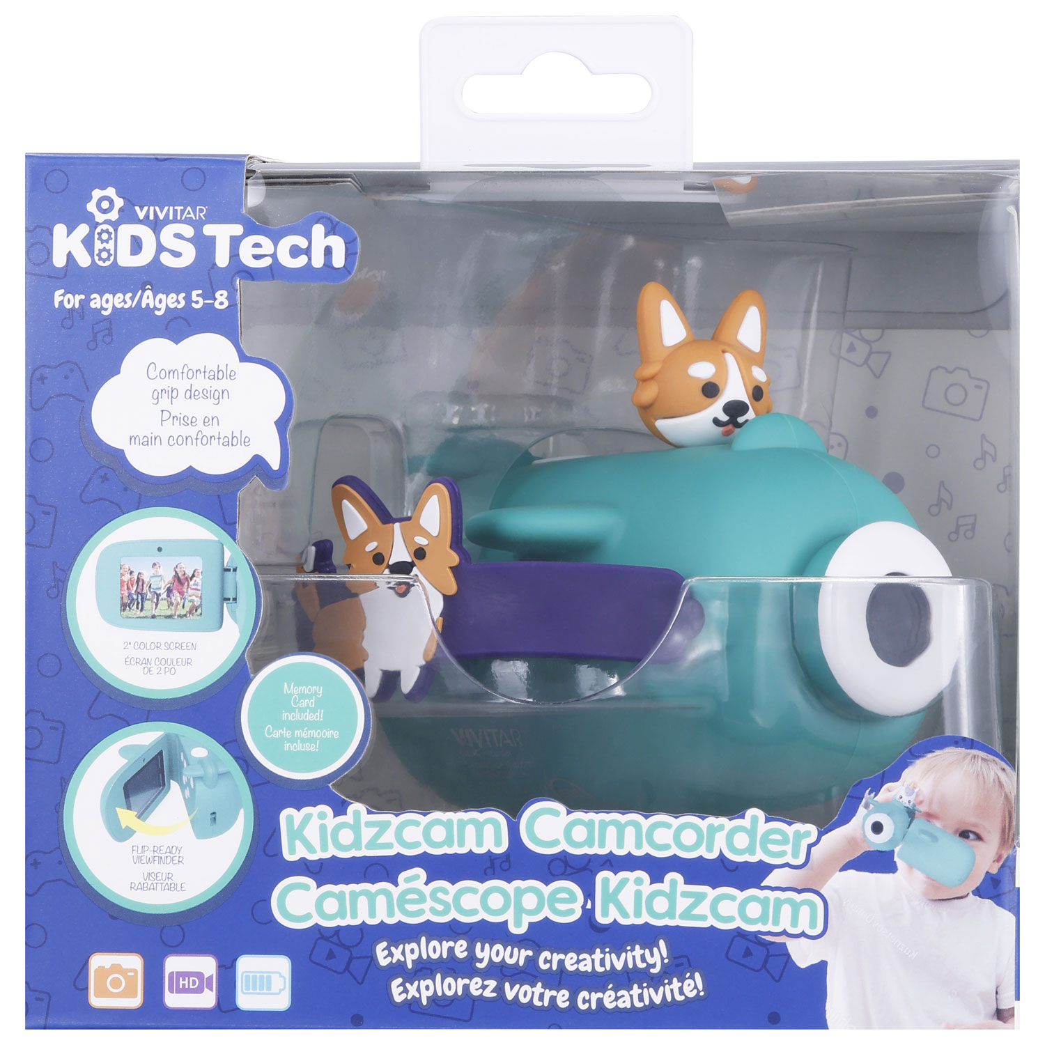 Caméscope à mémoire flash KidsTech de Vivitar - Bleu - Exclusivité Best Buy