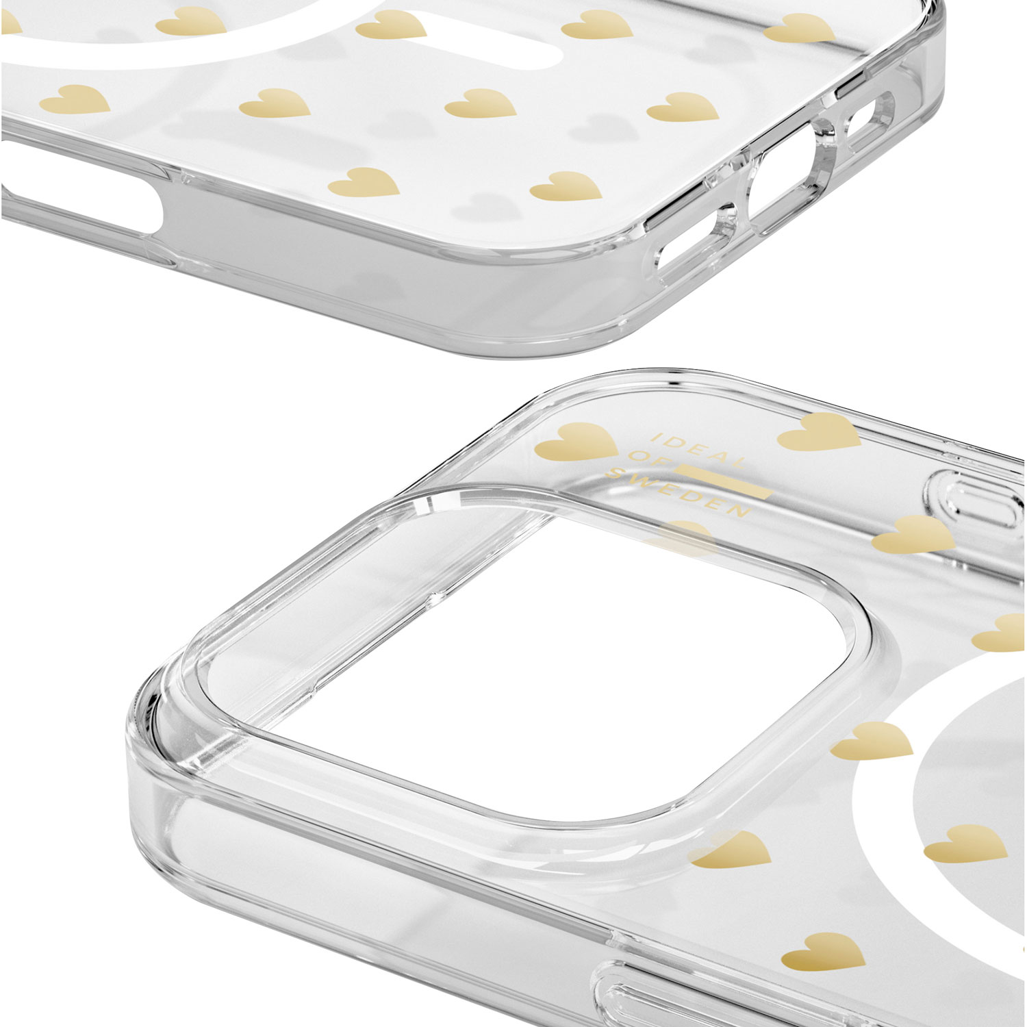 Ideal Of Sweden Fitted Hard Shell Case with MagSafe for iPhone 16 Pro Max - Golden Hearts