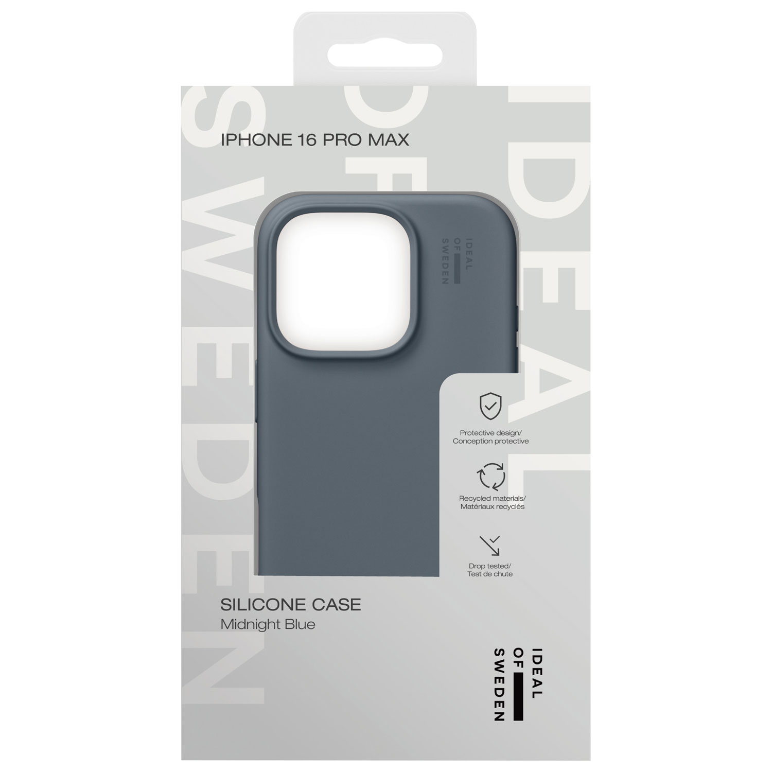 Ideal Of Sweden Silicone Fitted Soft Shell Case with MagSafe for iPhone 16 Pro Max - Midnight Blue