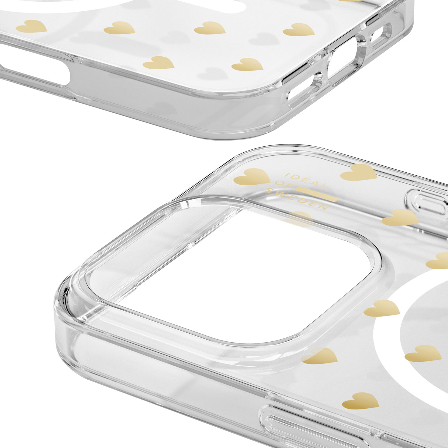 Ideal Of Sweden Fitted Hard Shell Case with MagSafe for iPhone 16 Pro - Golden Hearts
