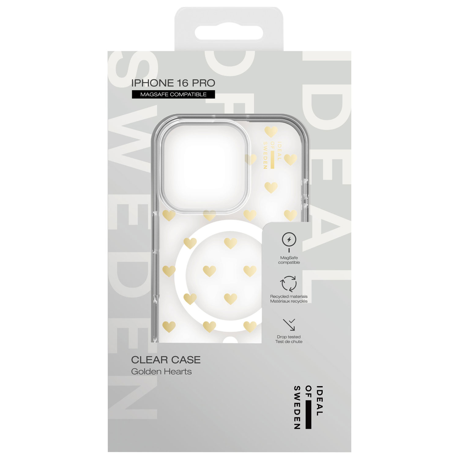 Ideal Of Sweden Fitted Hard Shell Case with MagSafe for iPhone 16 Pro - Golden Hearts