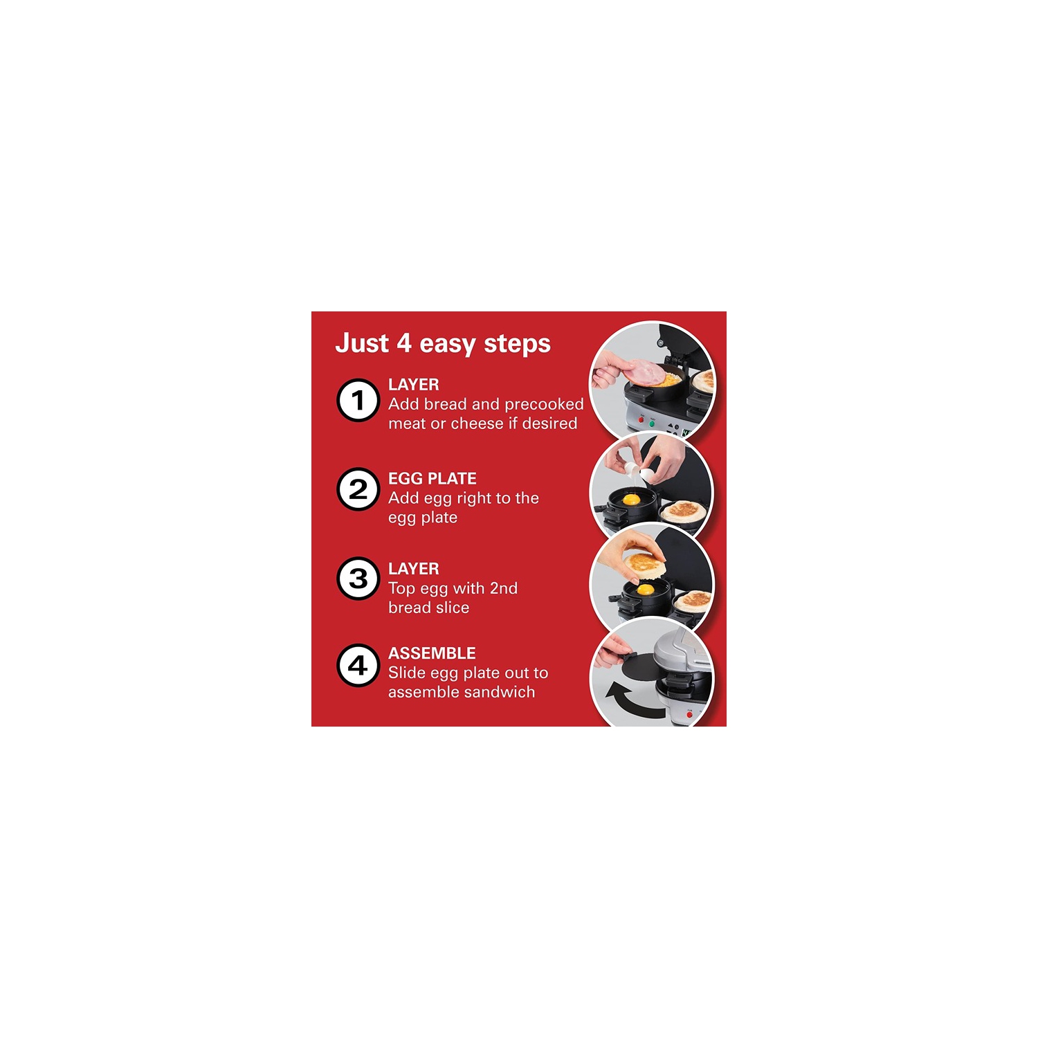 Hamilton Beach 19.9D x 26.4W x 15H Dual Breakfast Sandwich Maker Silver